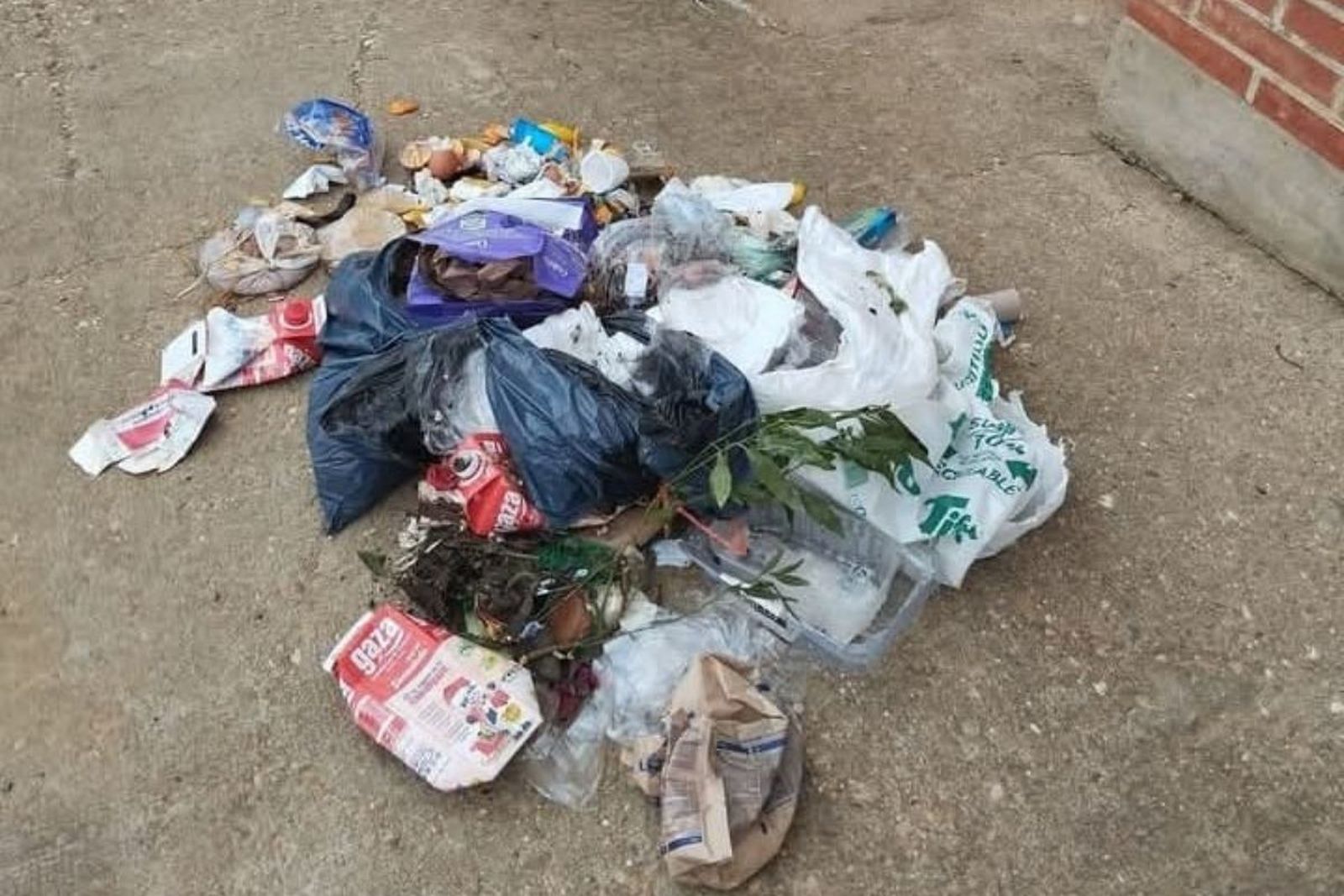 Basura esparcida en Castroverde de Campos