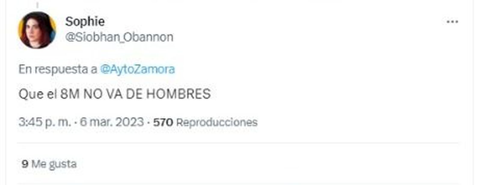 Imagen de la red social Twitter en respuesta a la campaña del Ayuntamiento de Zamora