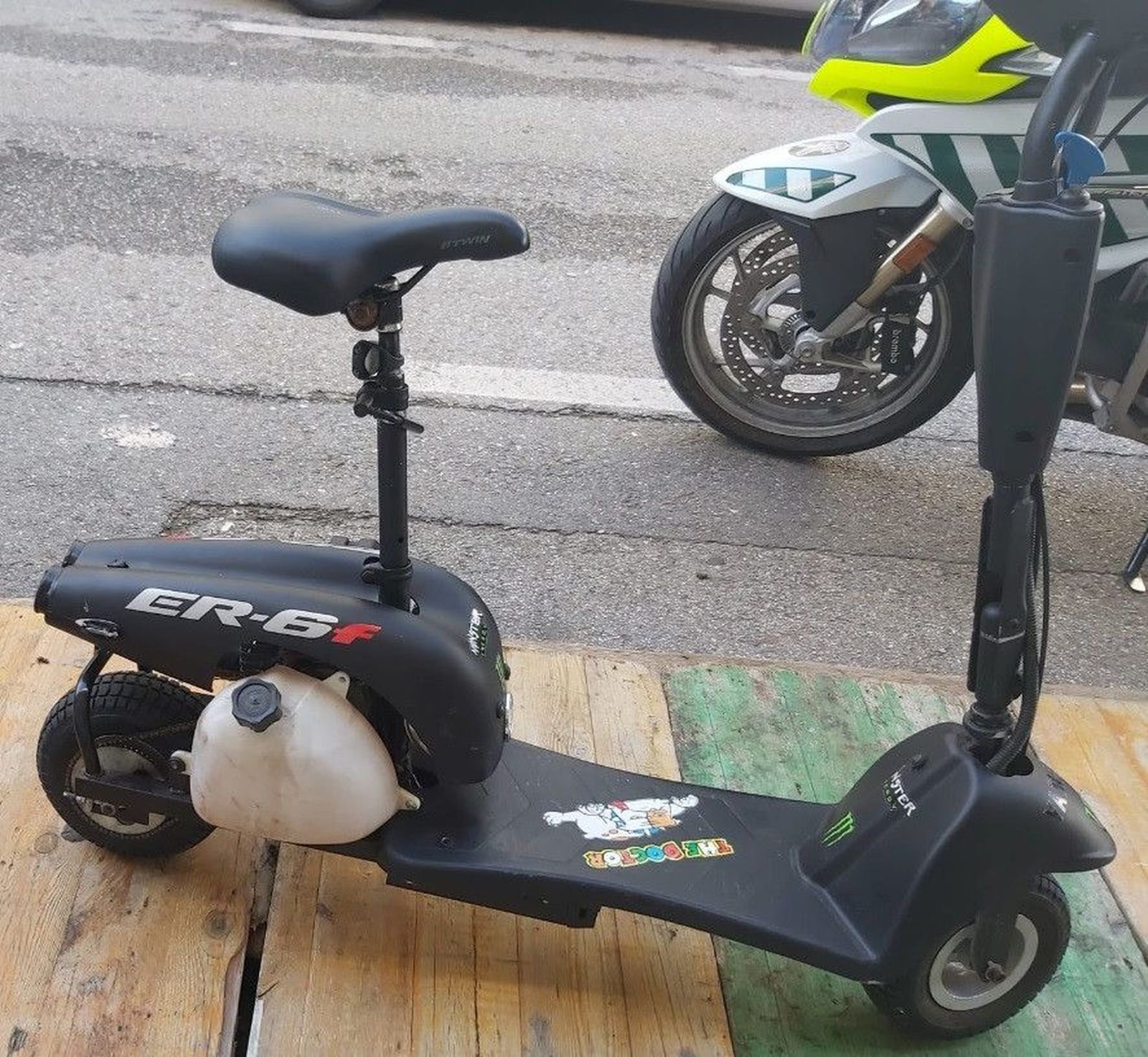 Patinete eléctrico intervenido en Lugo.