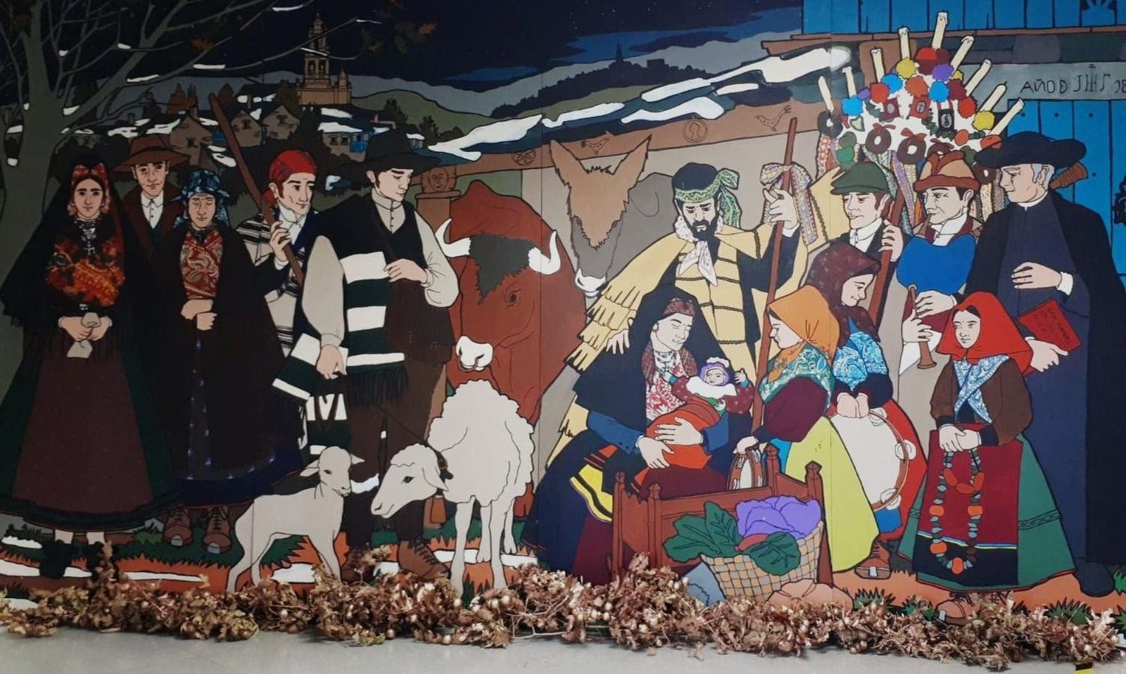 Mural Navidad 2020 IES Valverde de Lucerna de Puebla de Sanabria