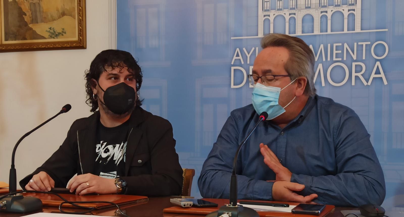 Guarido y Diego Bernardo durante la rueda de prensa