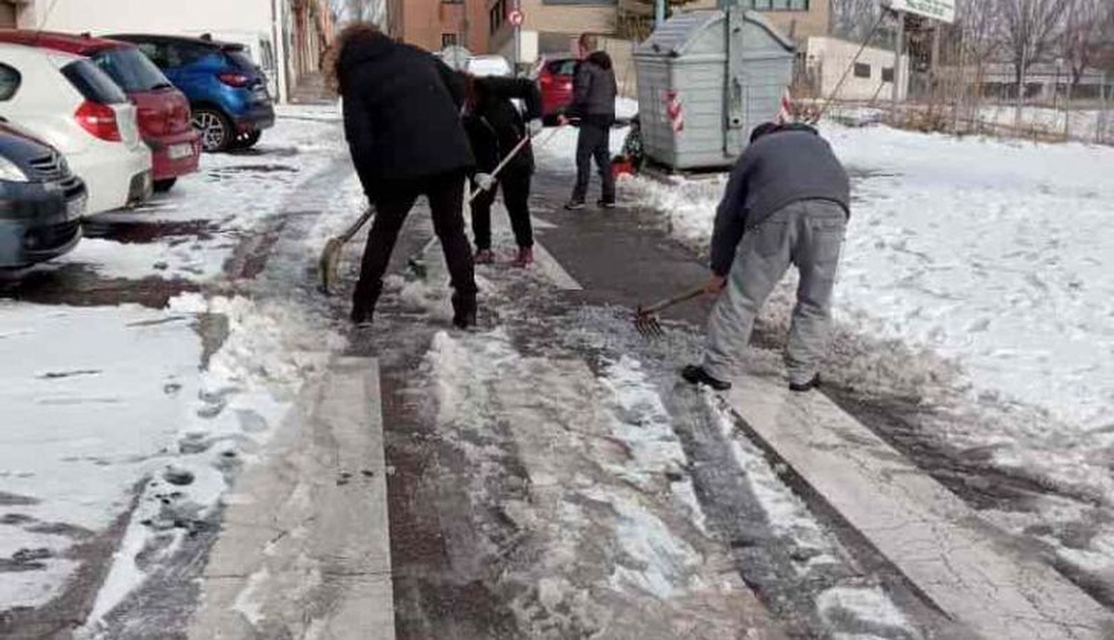 Nieve en calle Nazaret 
