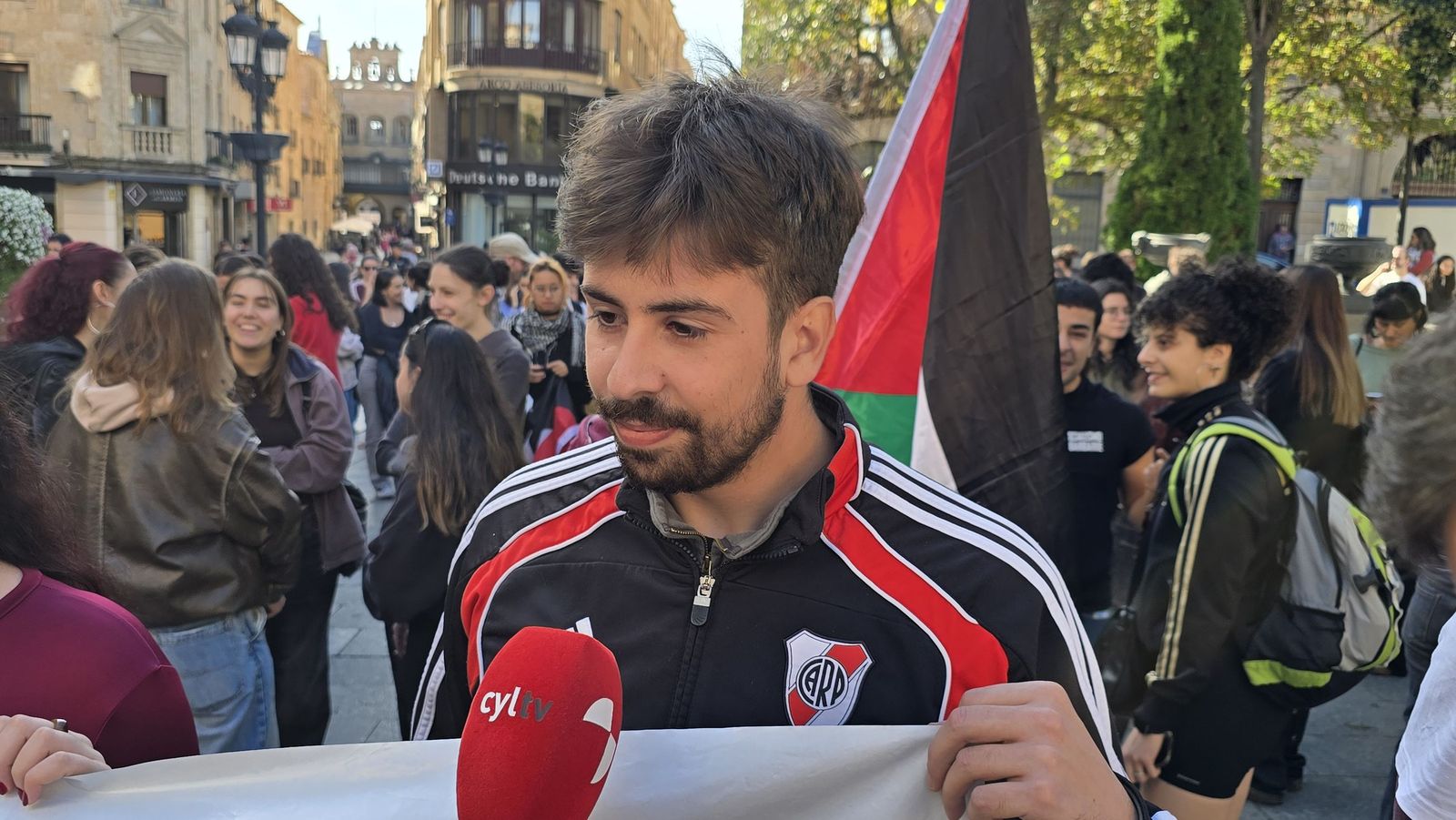 Manifestación por Palestina en Gran Vía