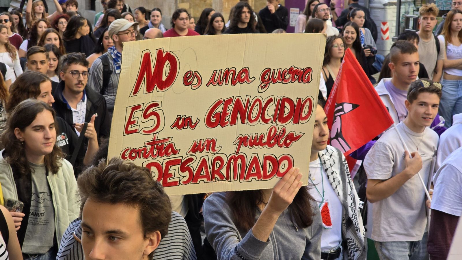 Manifestación por Palestina en Gran Vía
