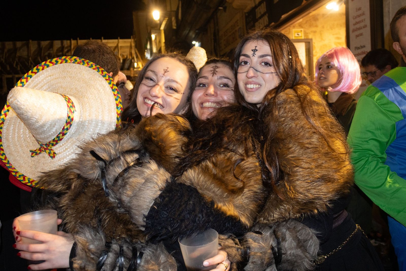 Salamanca de noche, sábado del Carnaval del Toro de Ciudad Rodrigo
