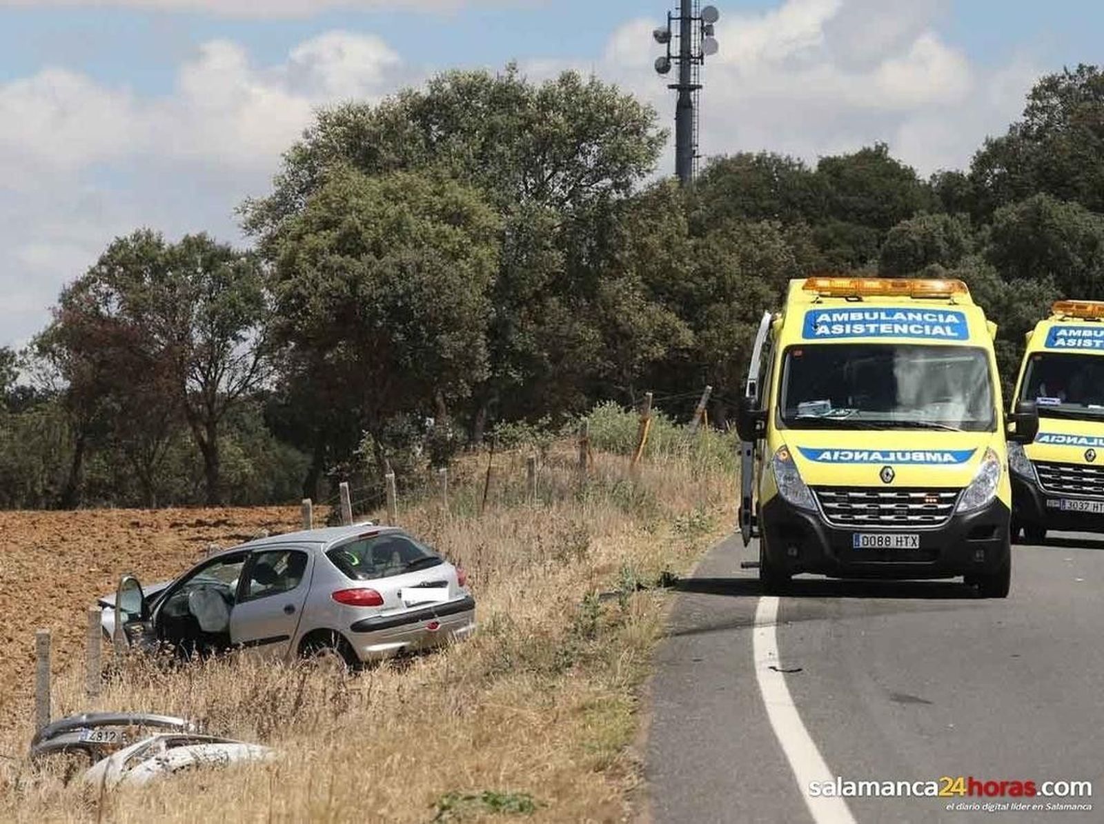 Accidente en la carretera de Vitigudino