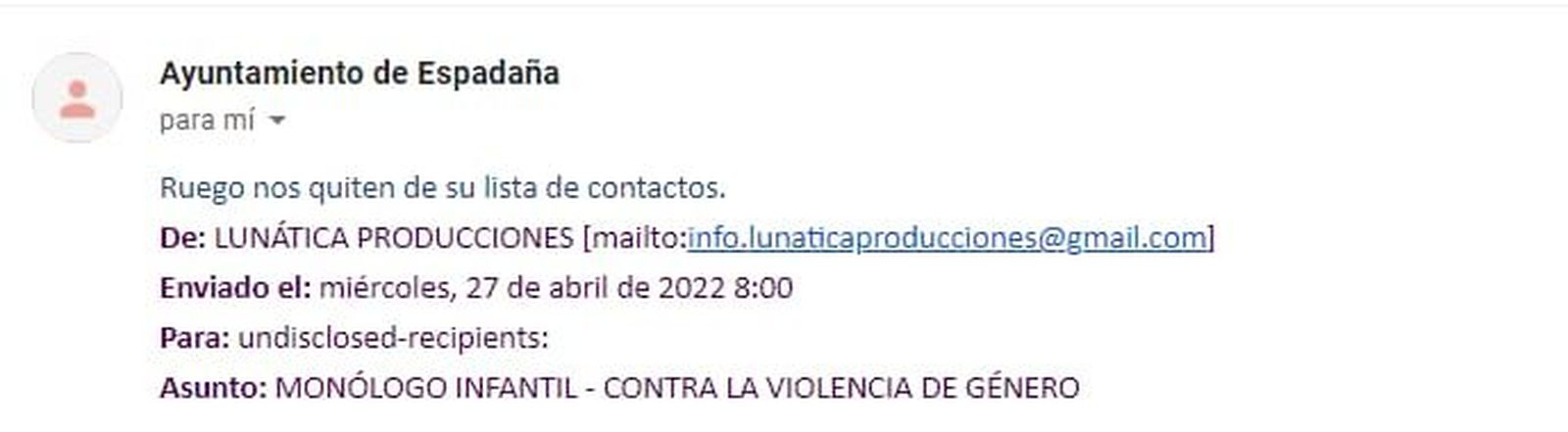 Respuesta Ayuntamiento de Espadaña