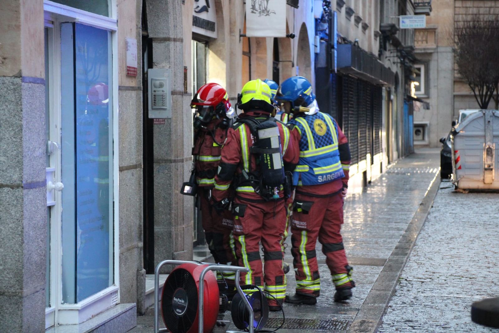 Incendio de una caldera en la calle de Rector Tovar