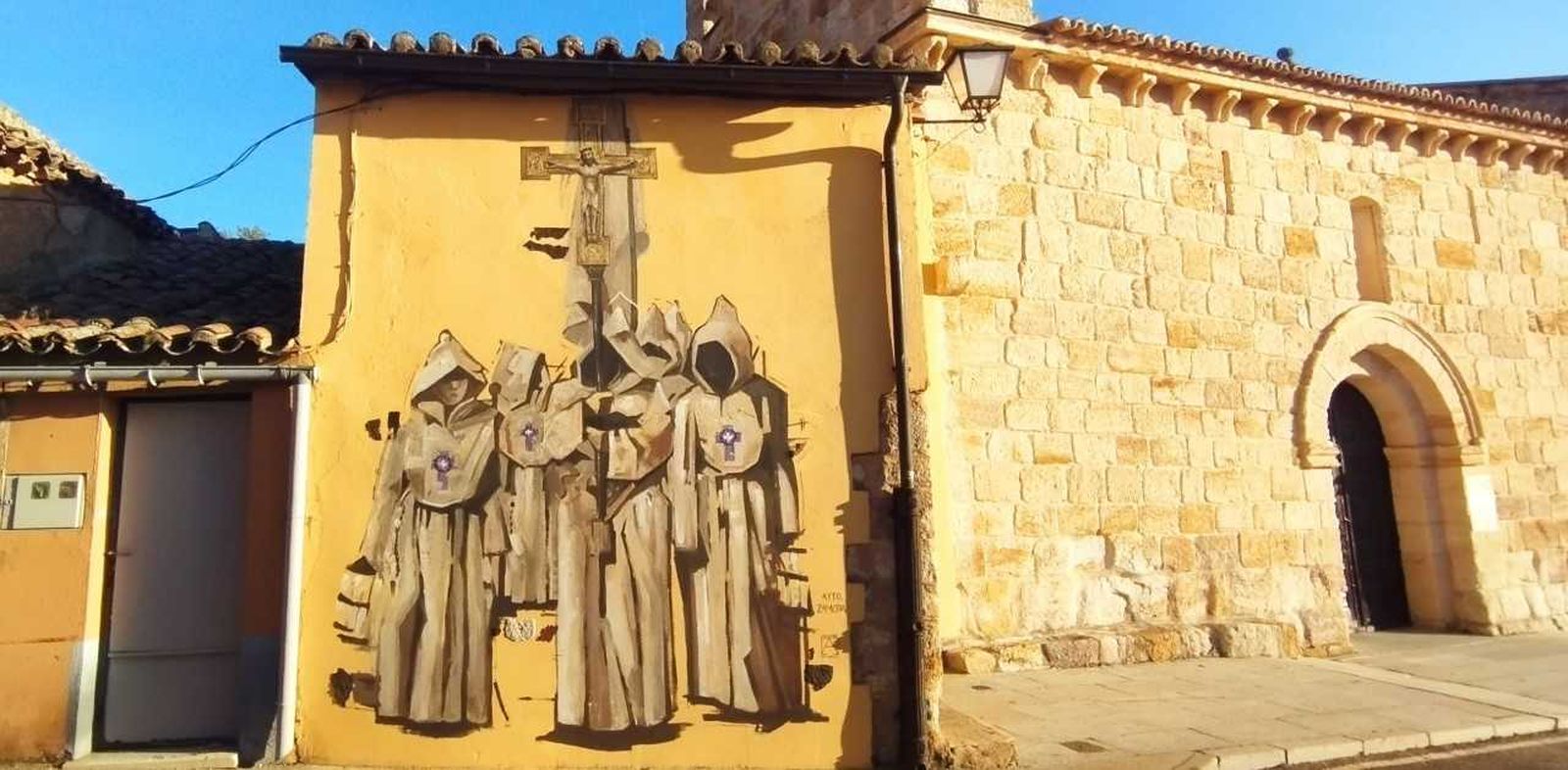 Imagen del mural en la calle Espíritu Santo de Zamora