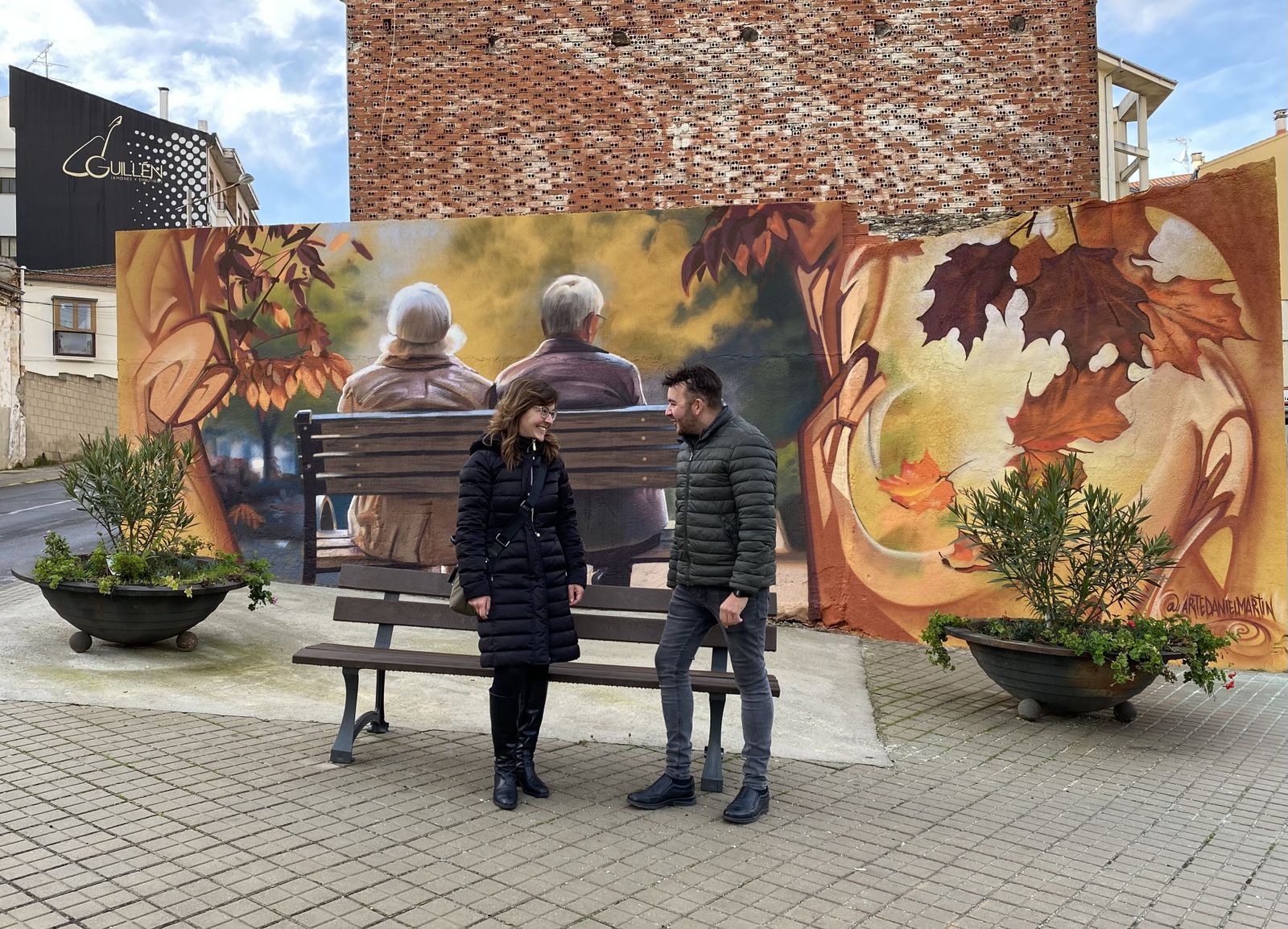 Mural dedicado a los mayores en Guijuelo