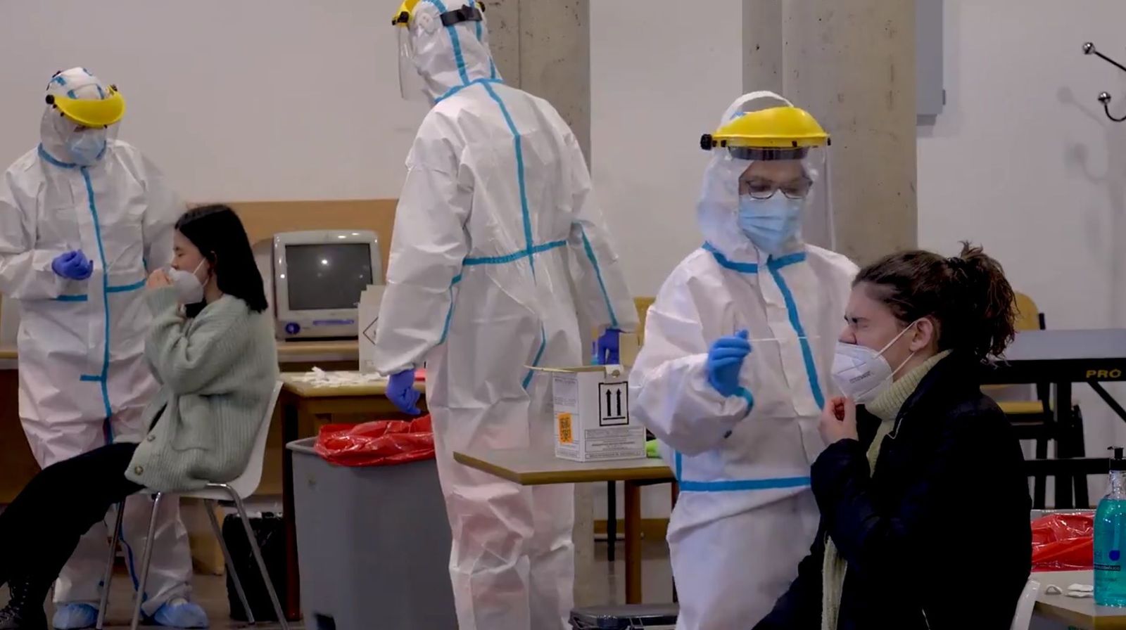 Cribado en el Colegio Mayor Oviedo. Foto de archivo TV USAL