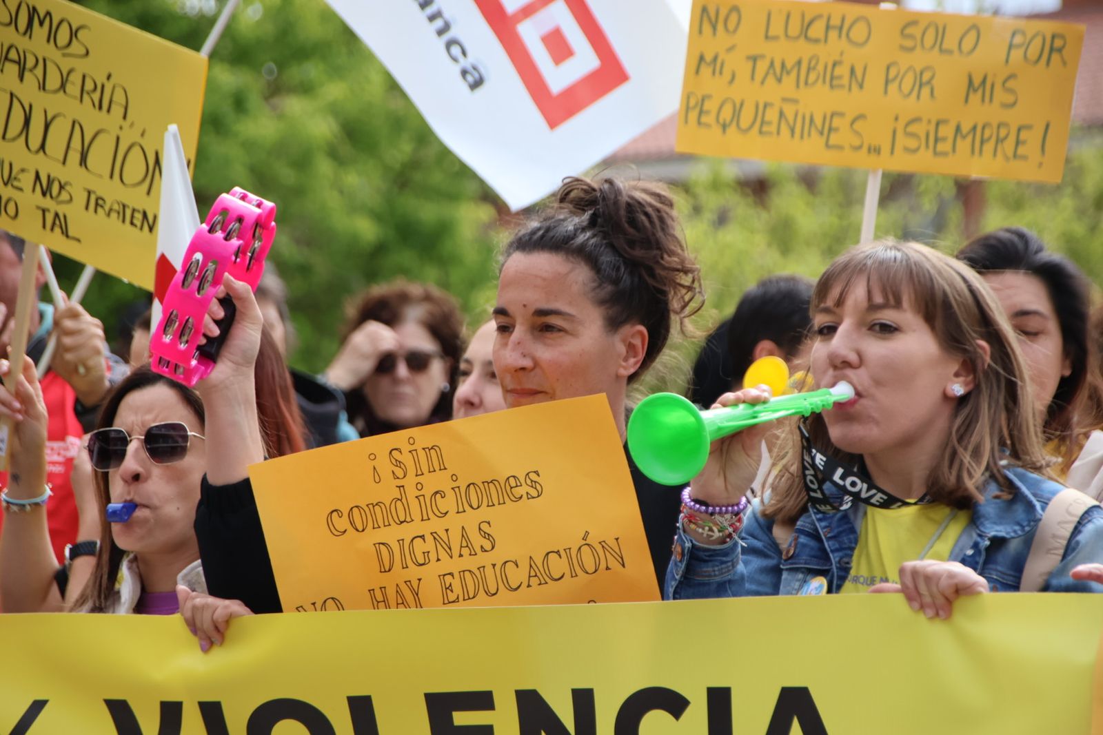 Concentración en la huelga de Educación Infantil