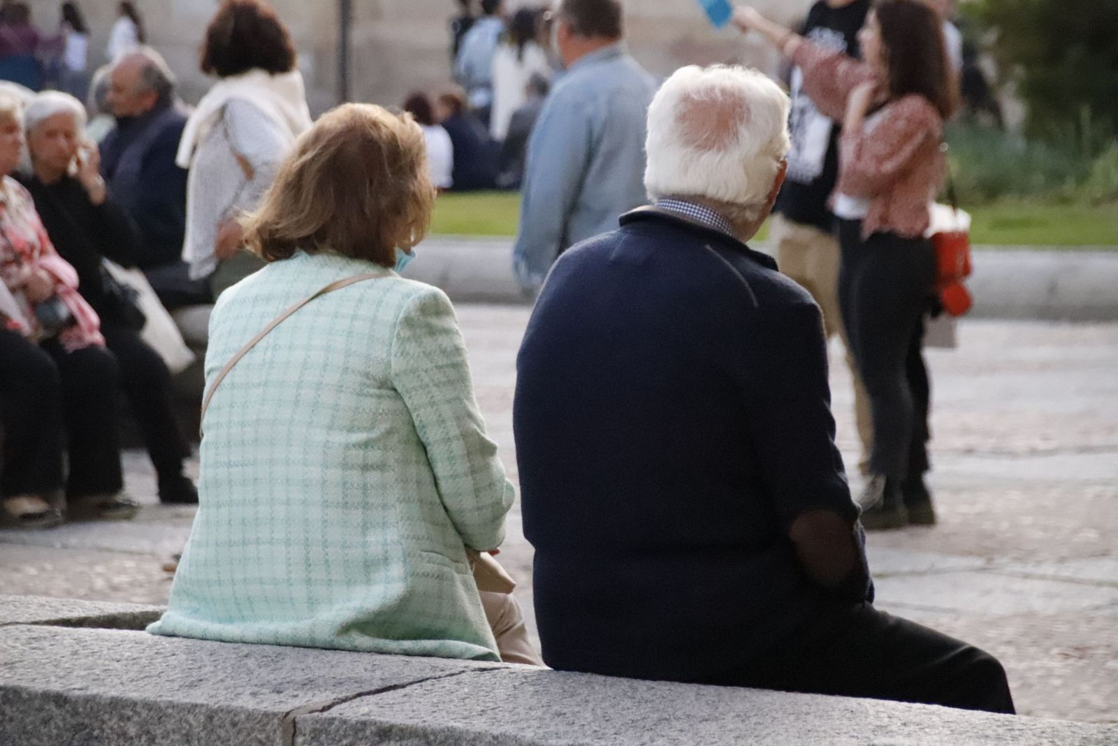 Gente en Anaya en primavera