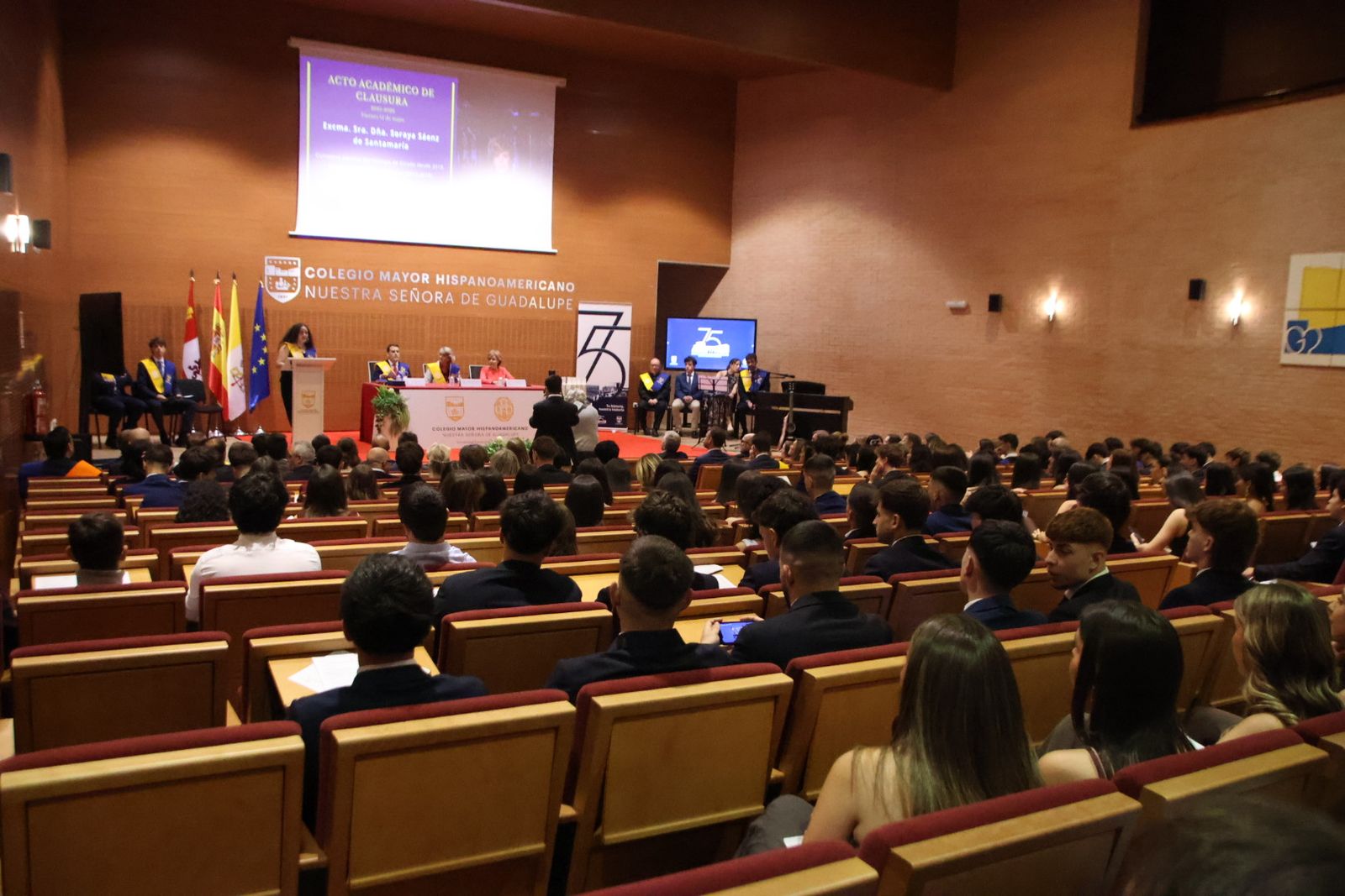 Clausura del curso 2025-2026 del Colegio Mayor Hispanoamericano Nuestra Señora de Guadalupe con la conferencia de Soraya Sáenz de Santamaría