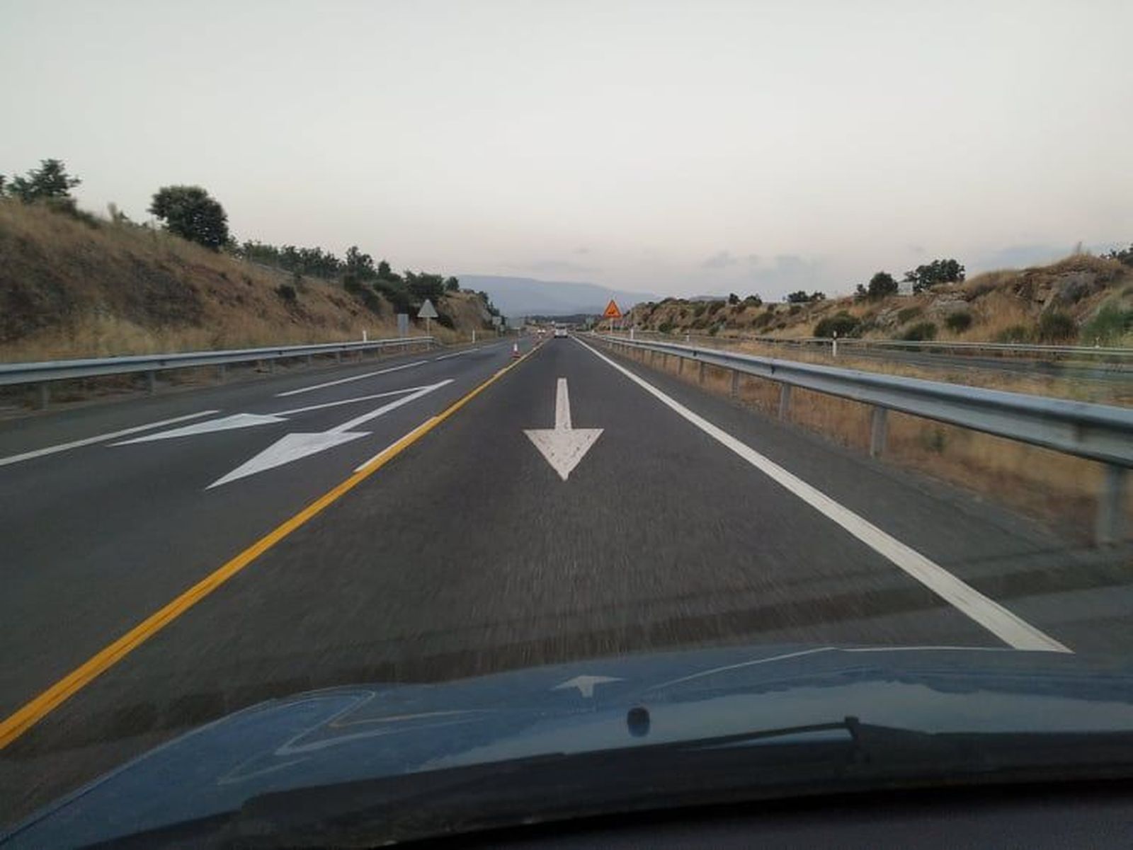 Estado de la A 66 a su paso por Candelario. Foto IU Candelario