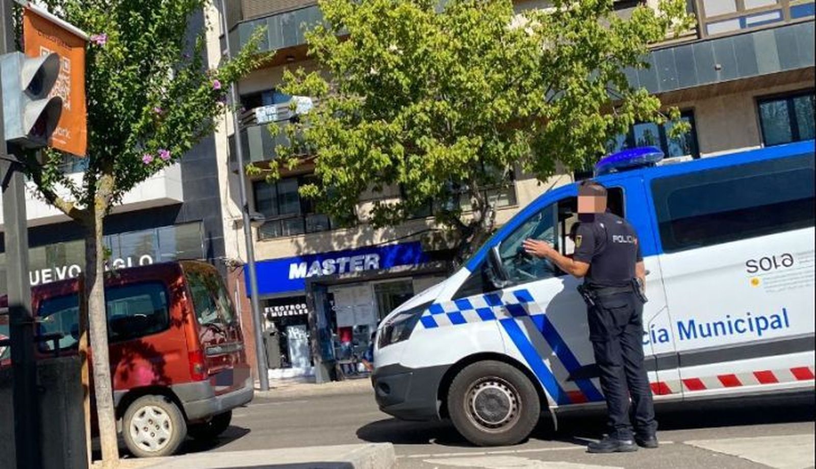 Despliegue policial en la zona