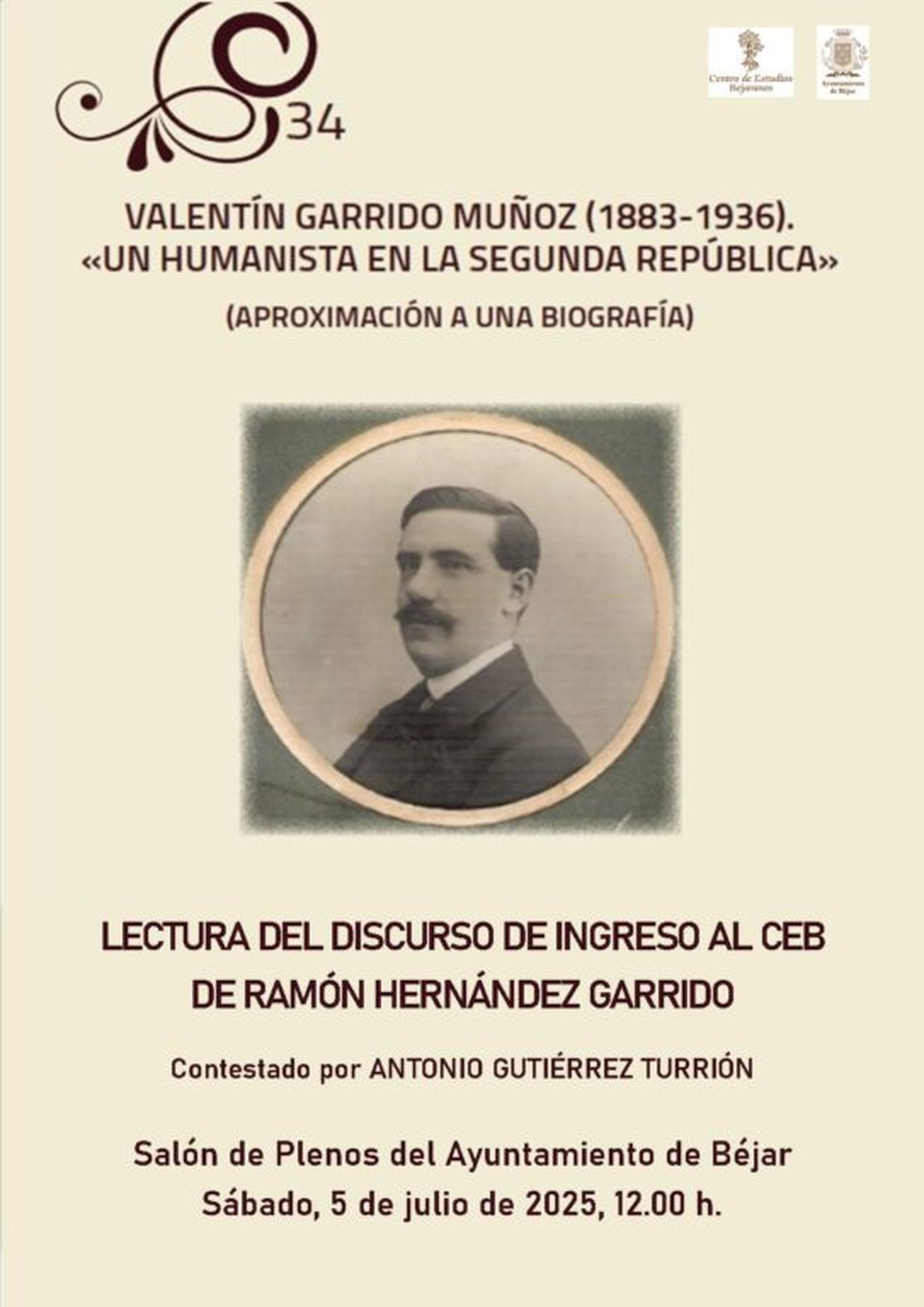 Ingreso Ramón Hernández Garrido en el CEB