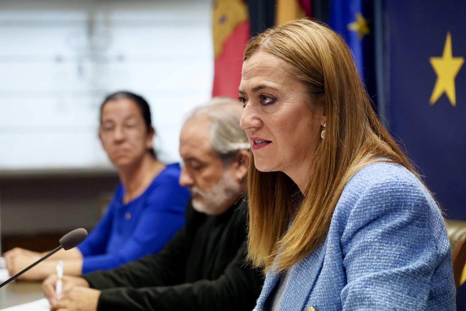 Virginia Barcones explica ante los medios la llegada de inmigrantes procedentes de Canarias