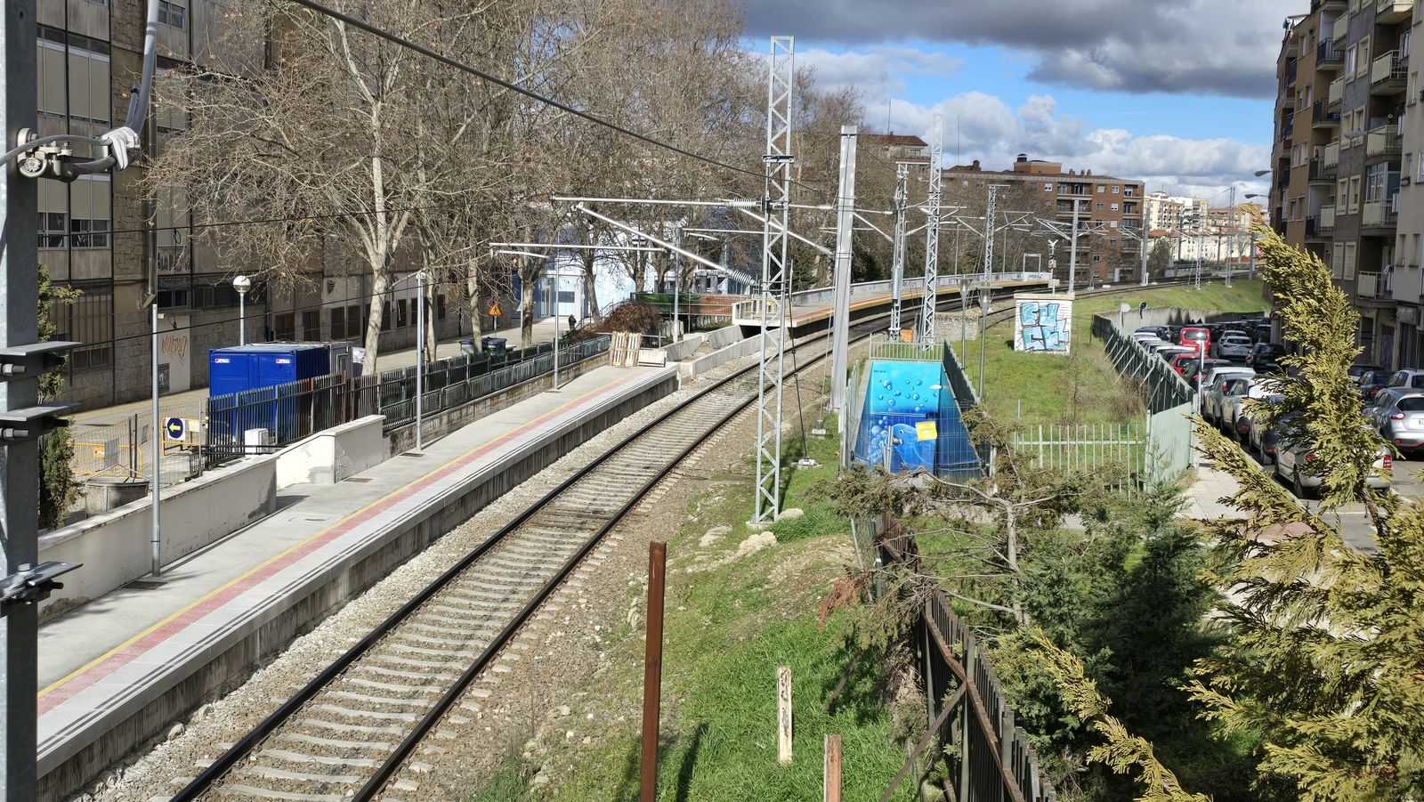Obras en el apeadero de La Alamedilla