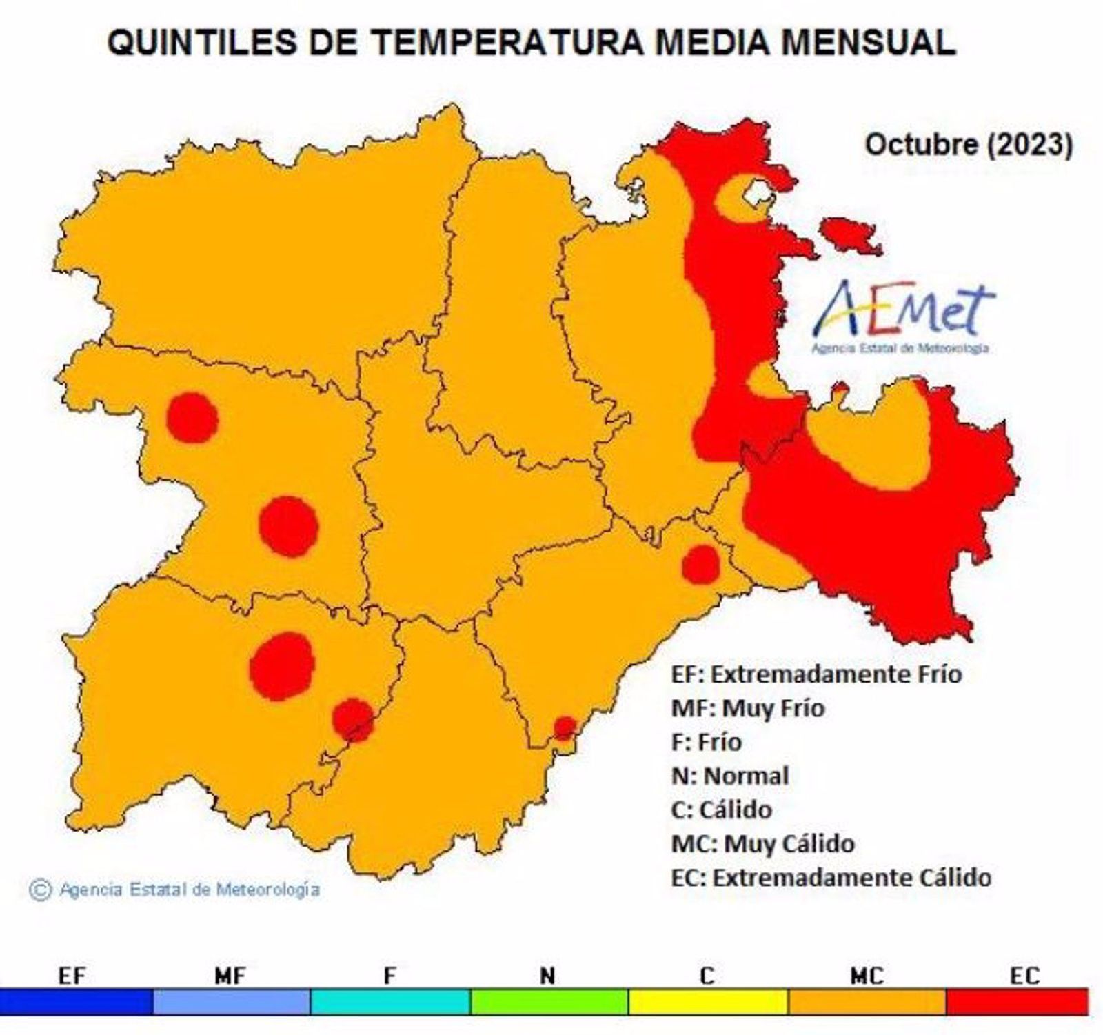 Imagen del balance meteorológico del mes de octubre AEMET