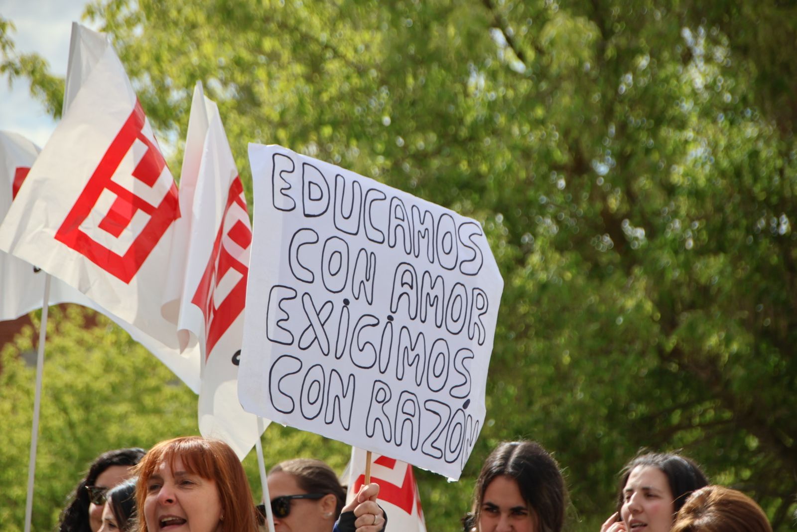 Concentración en la huelga de Educación Infantil