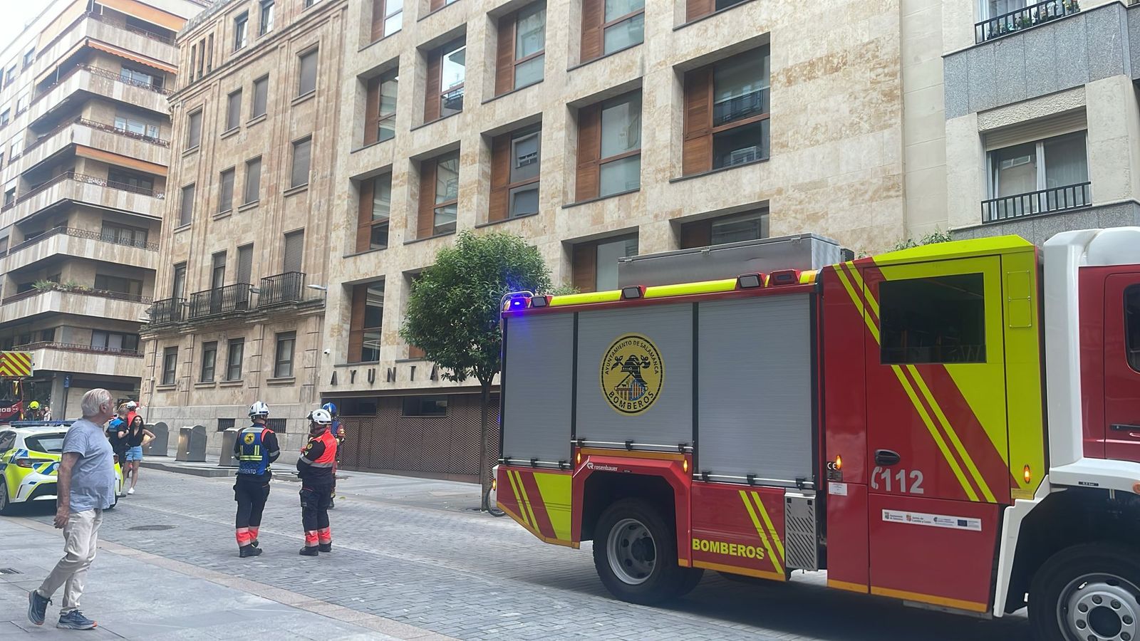 Los bomberos de Salamanca en una comprobación de humo en Íscar Peyra