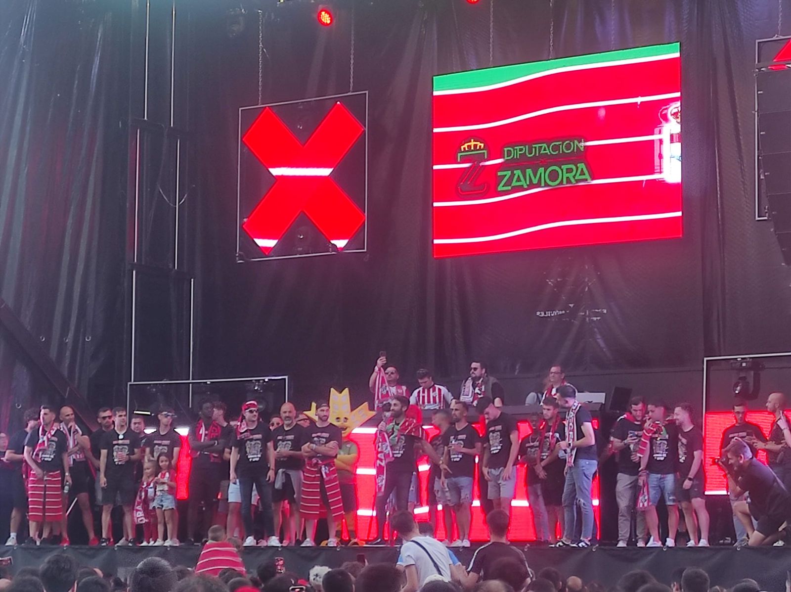 La celebración del ascenso del Zamora CF en la Plaza Mayor