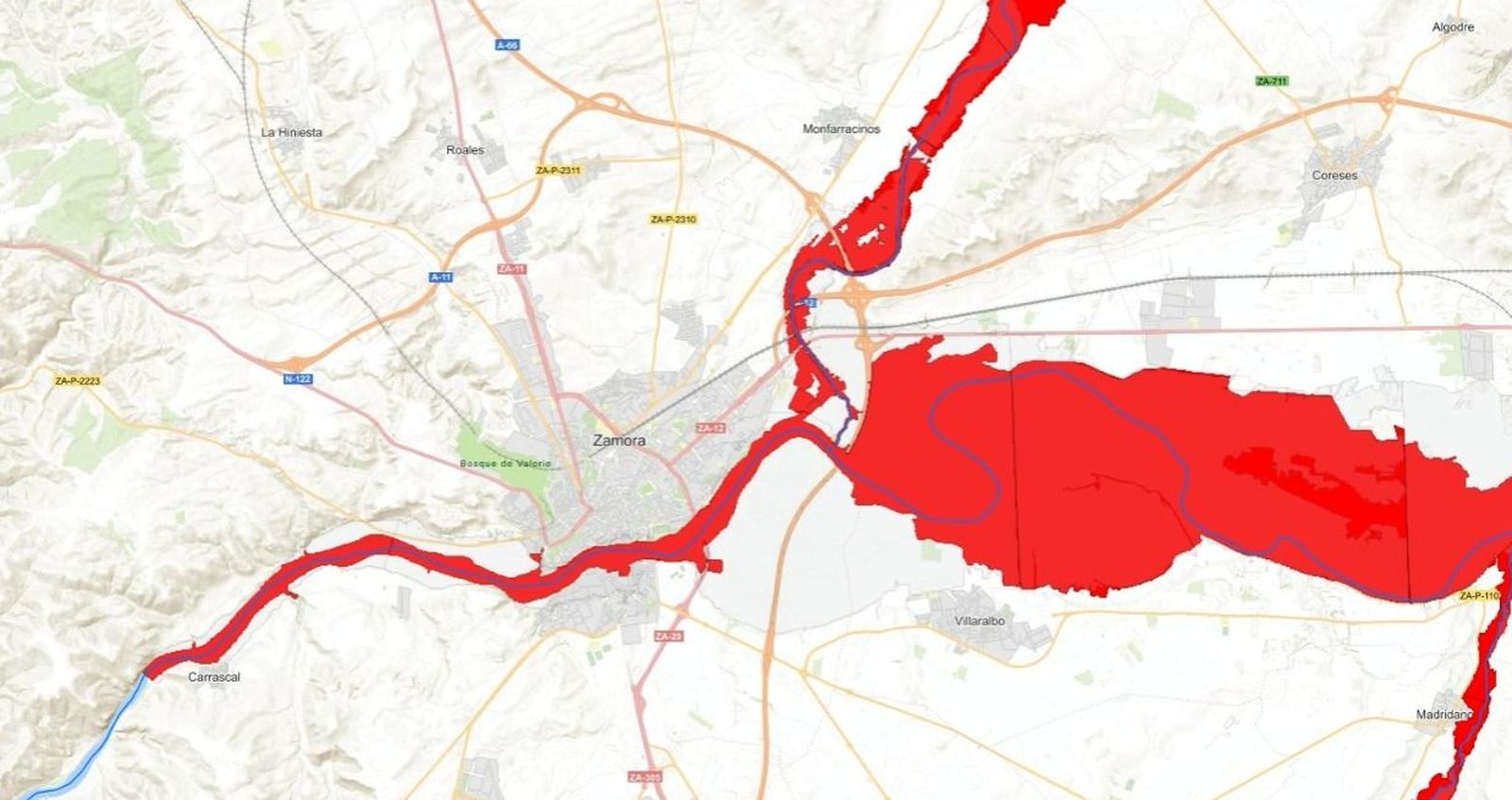 Imagen de las zonas de riesgo CHD