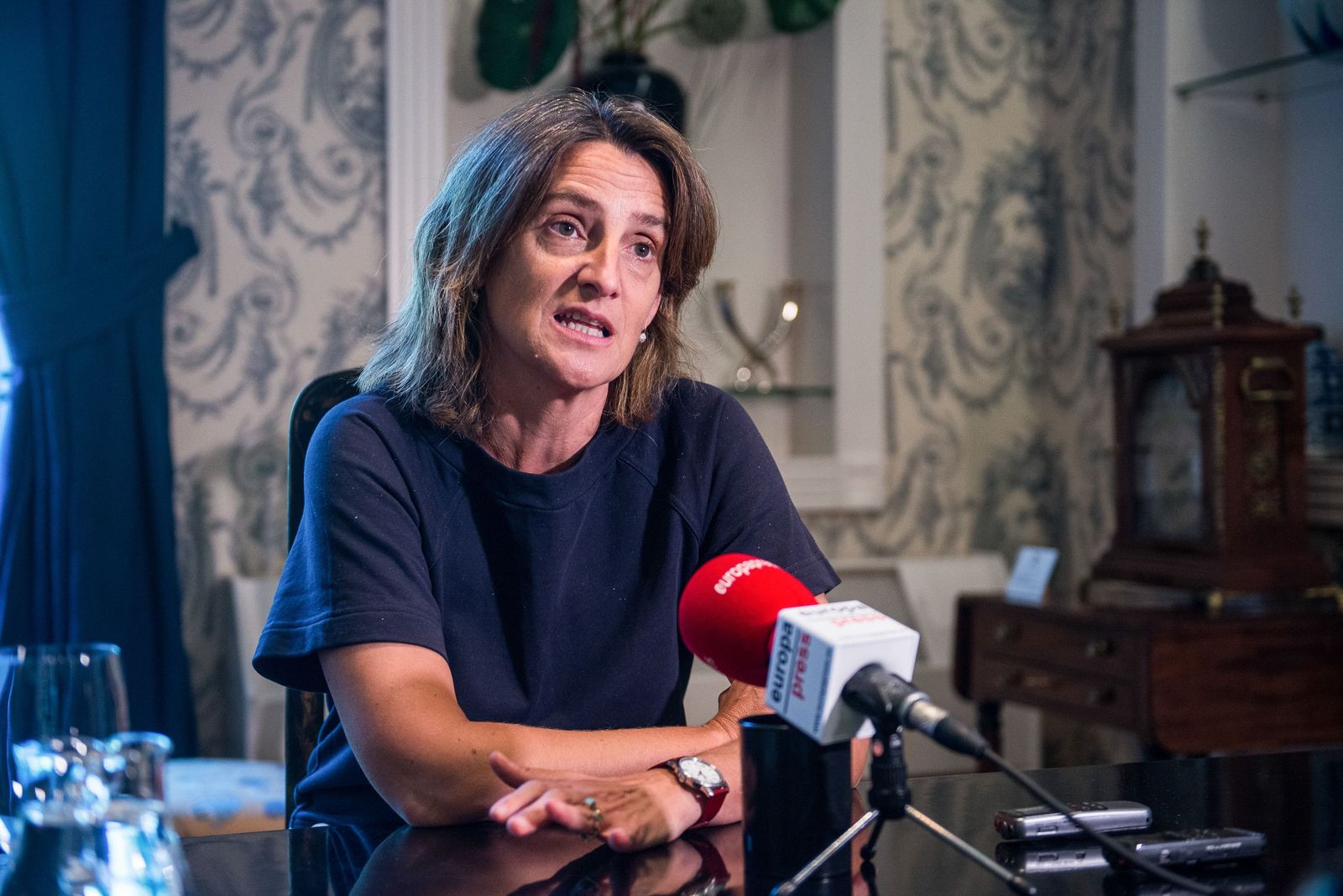 Entrevista de Europa Press con la vicepresidenta cuarta del Gobierno y ministra para la Transición Ecológica, Teresa Ribera, en Madrid (España) a 4 de agosto de 2020.