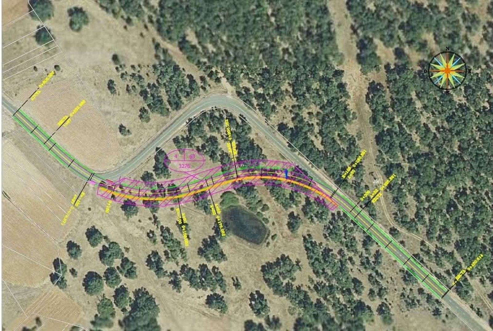 Imagen de la carretera actual y de los futuros cambios