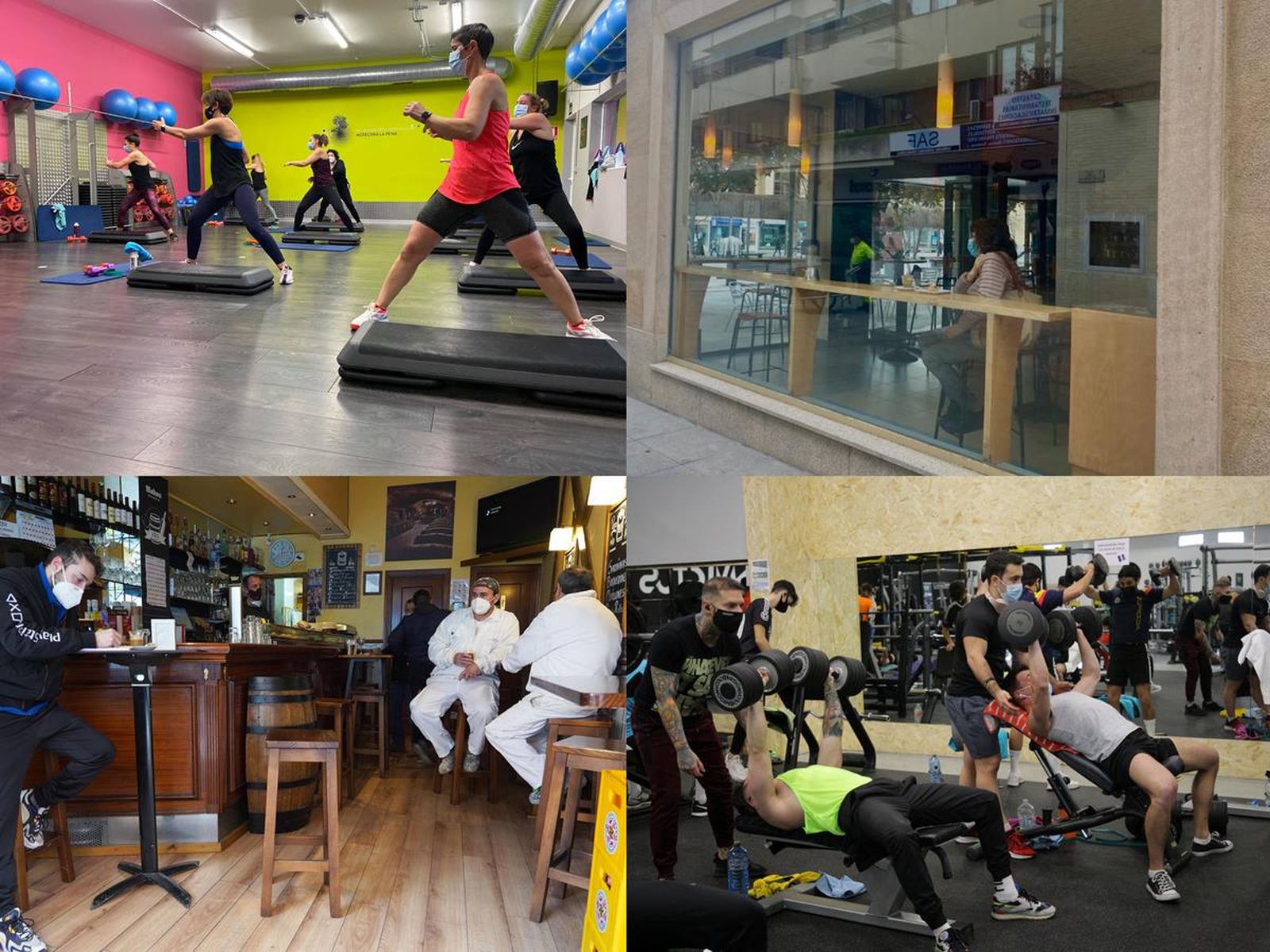 Gimnasios, hostelería y centros comerciales regresan a la actividad