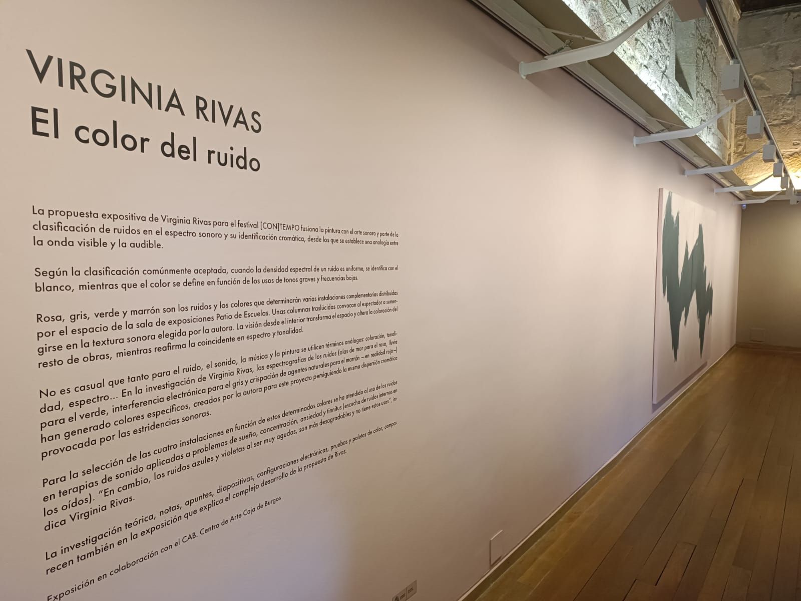Virginia Rivas presenta su exposición 'El color del ruido' en Salamanca