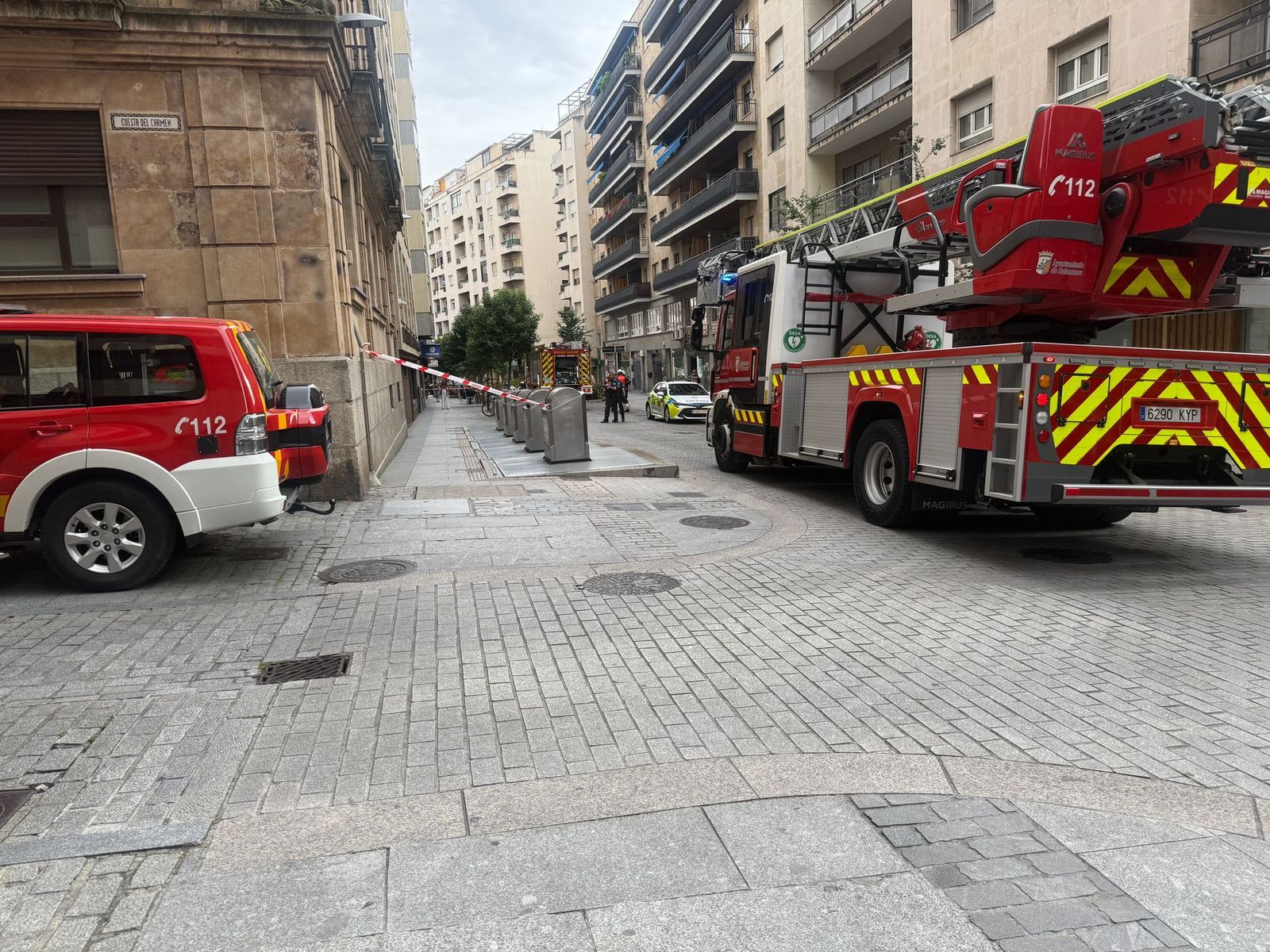 Los bomberos de Salamanca en una comprobación de humo en Íscar Peyra