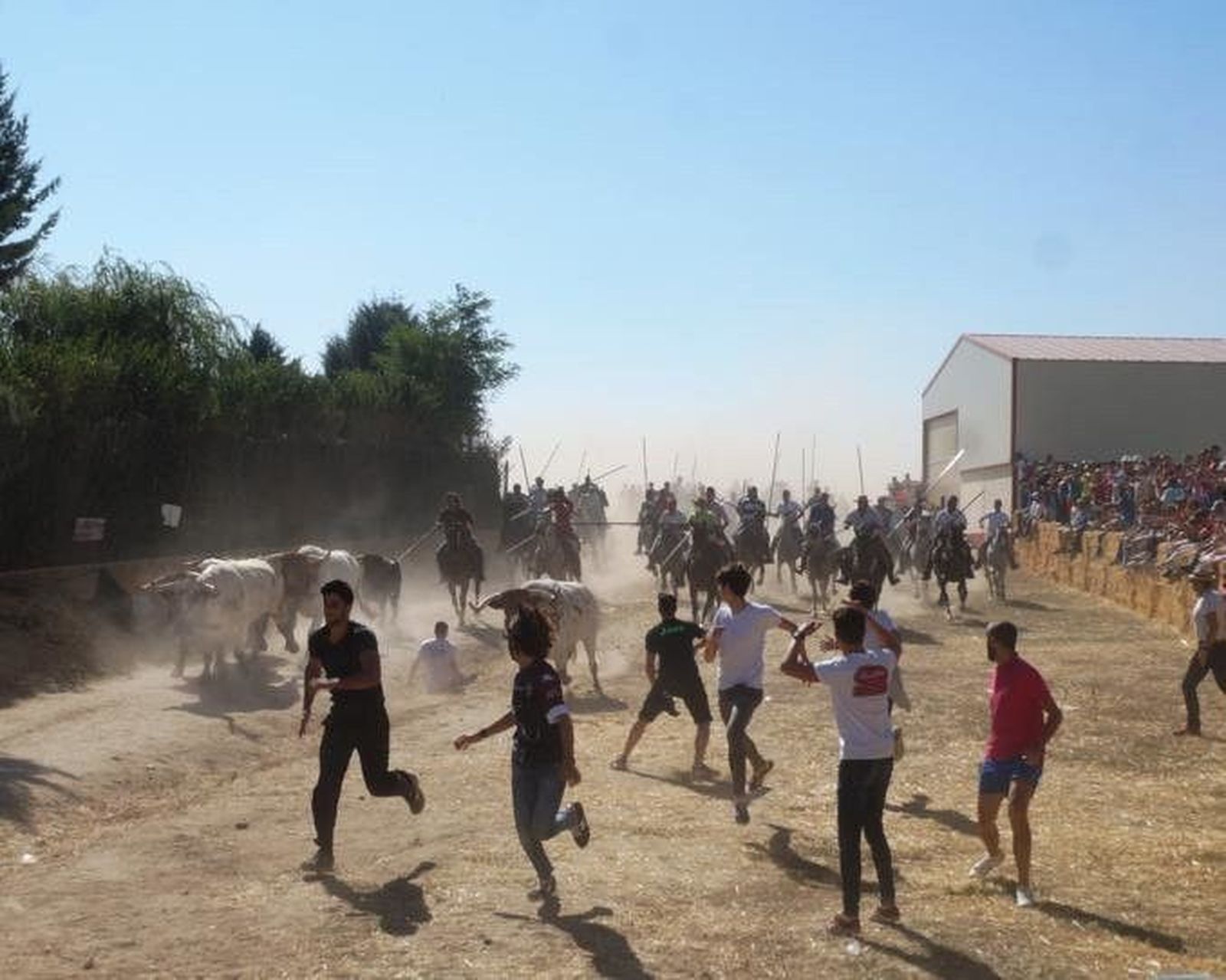 Encierro a caballo para animar el sábado festivo en Lumbrales