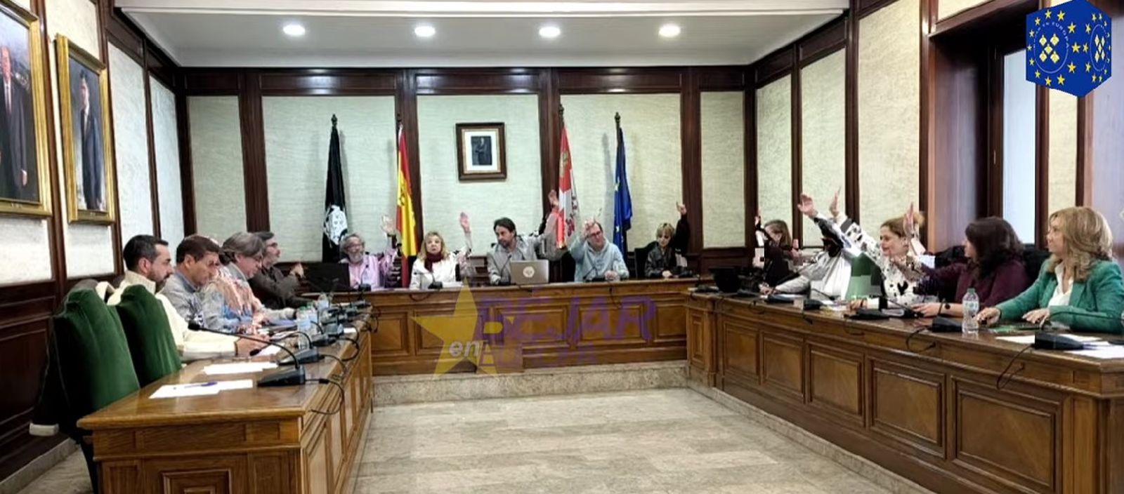 Pleno presupuestos Béjar dic 2025. Imagen Béjar en Europa