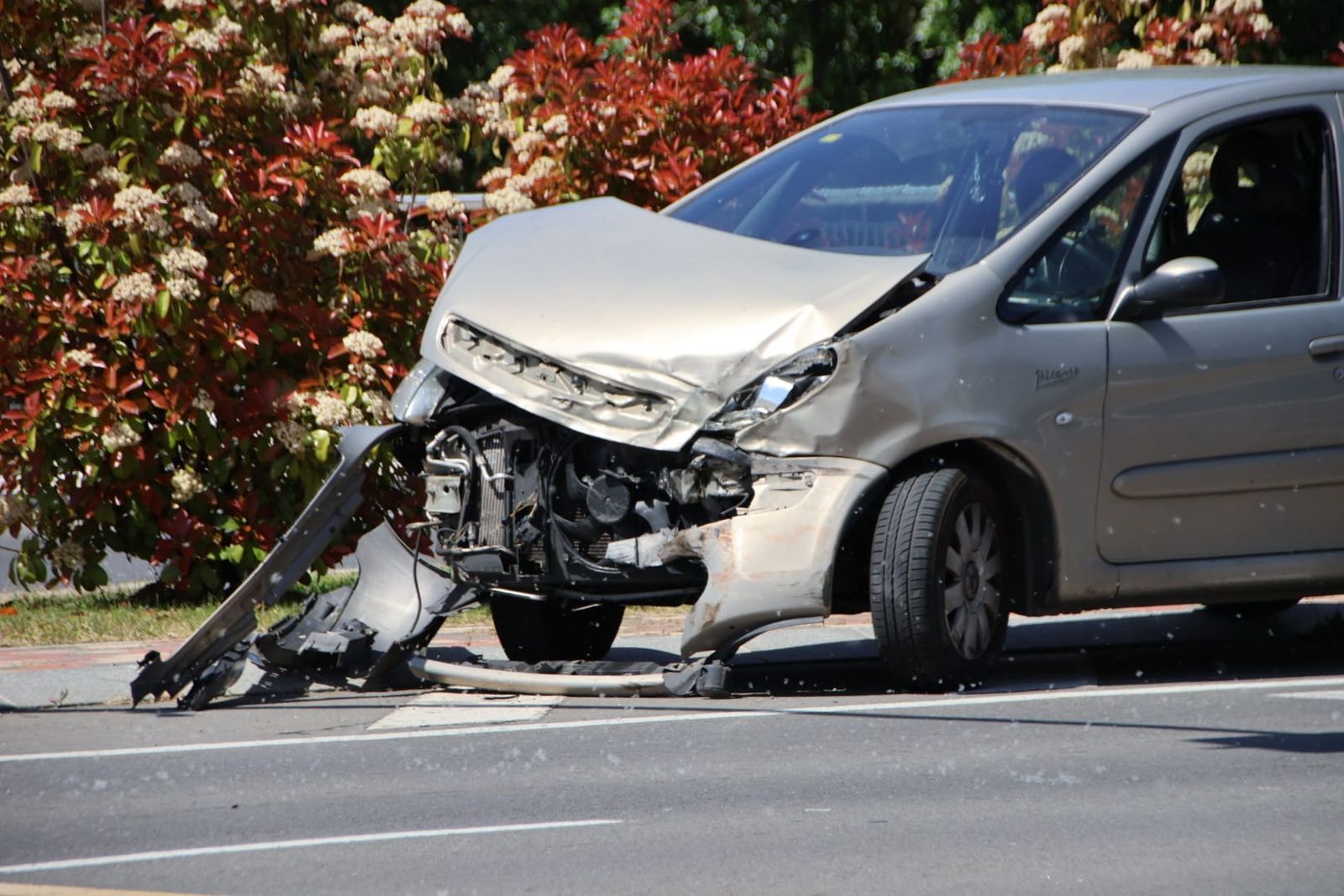 Accidente en el paseo de la Transición
