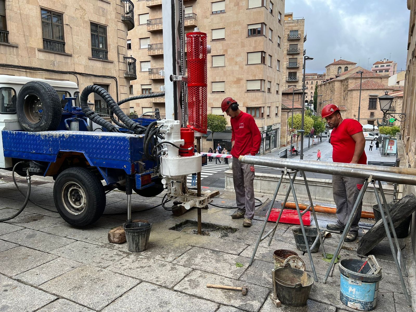Estudio geotécnico en las escaleras de Gran Vía