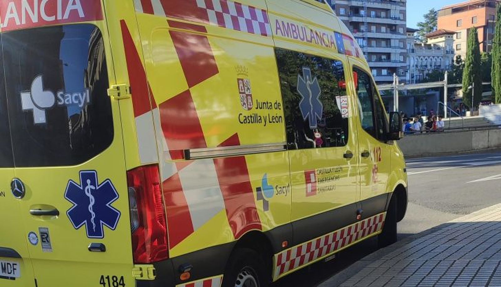 La ambulancia en el lugar del incidente