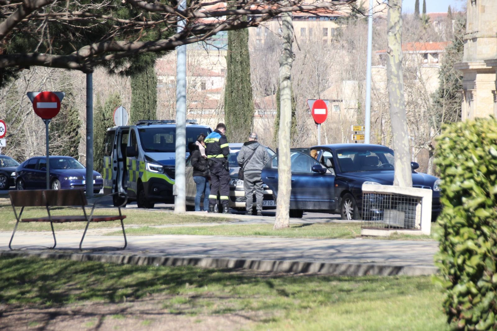 Accidente en la glorieta de Vettones y Vacceos