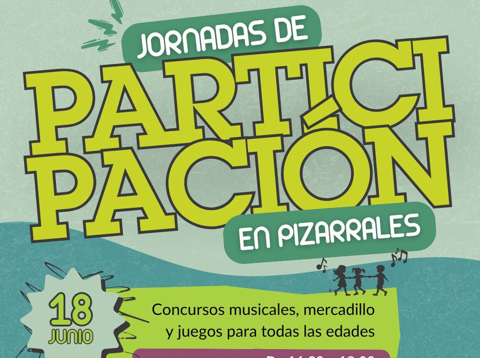 Jornadas participación Pizarrales cartel Jornadas participación Pizarrales cartel