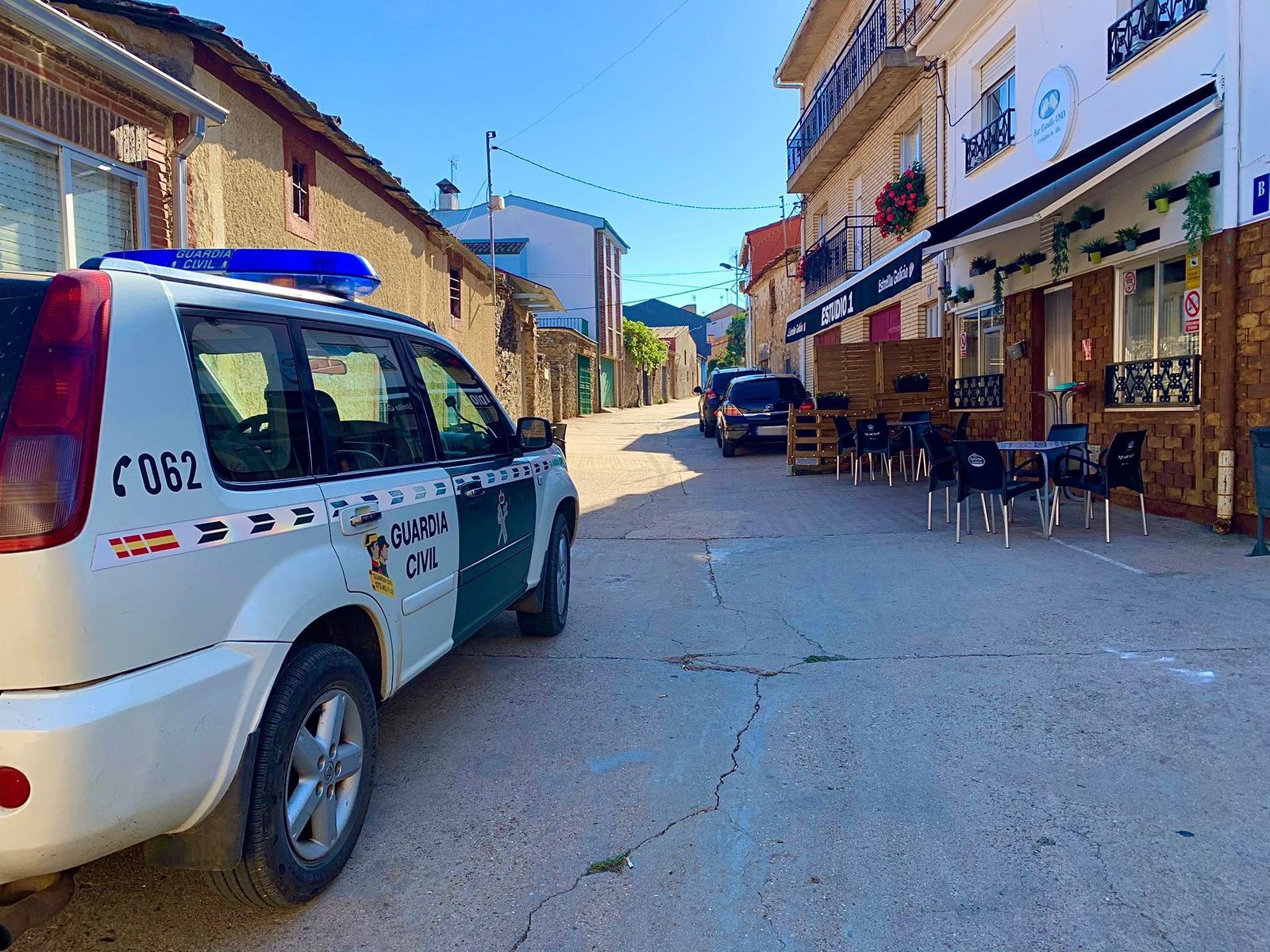 Bar Estudio Uno de Carbajales tras el intento de robo