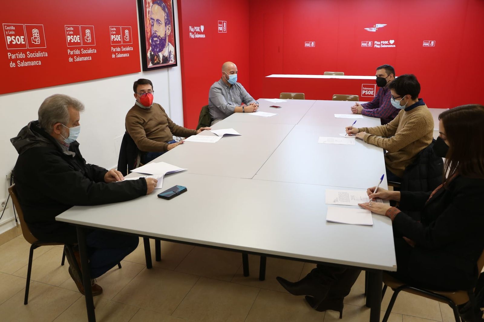 Reunión del PSOE de Salamanca con la Asociación de Vecinos La Aldehuela