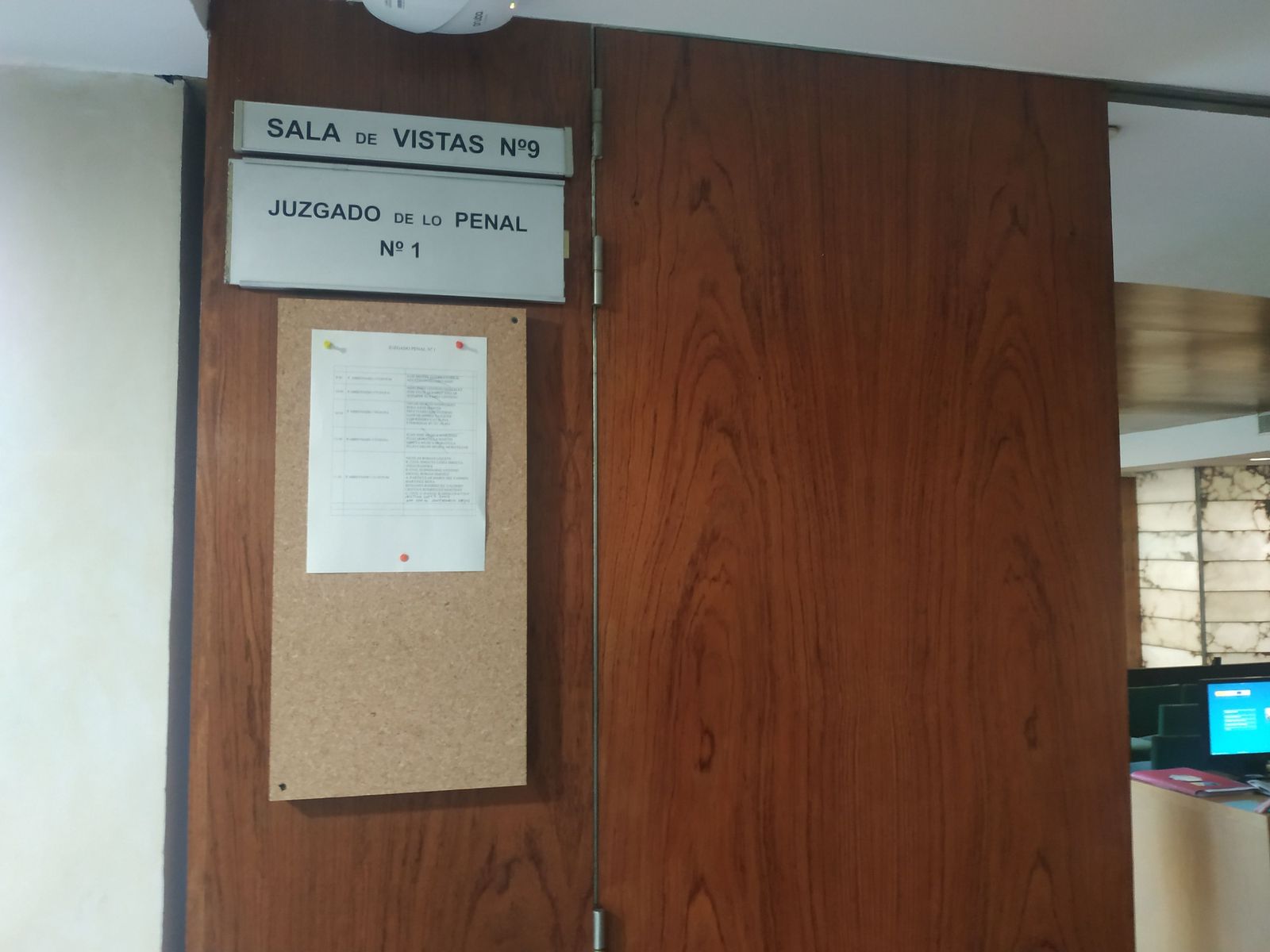 Imagen de archivo de la sala de vistas del Juzgado de lo Penal 1.