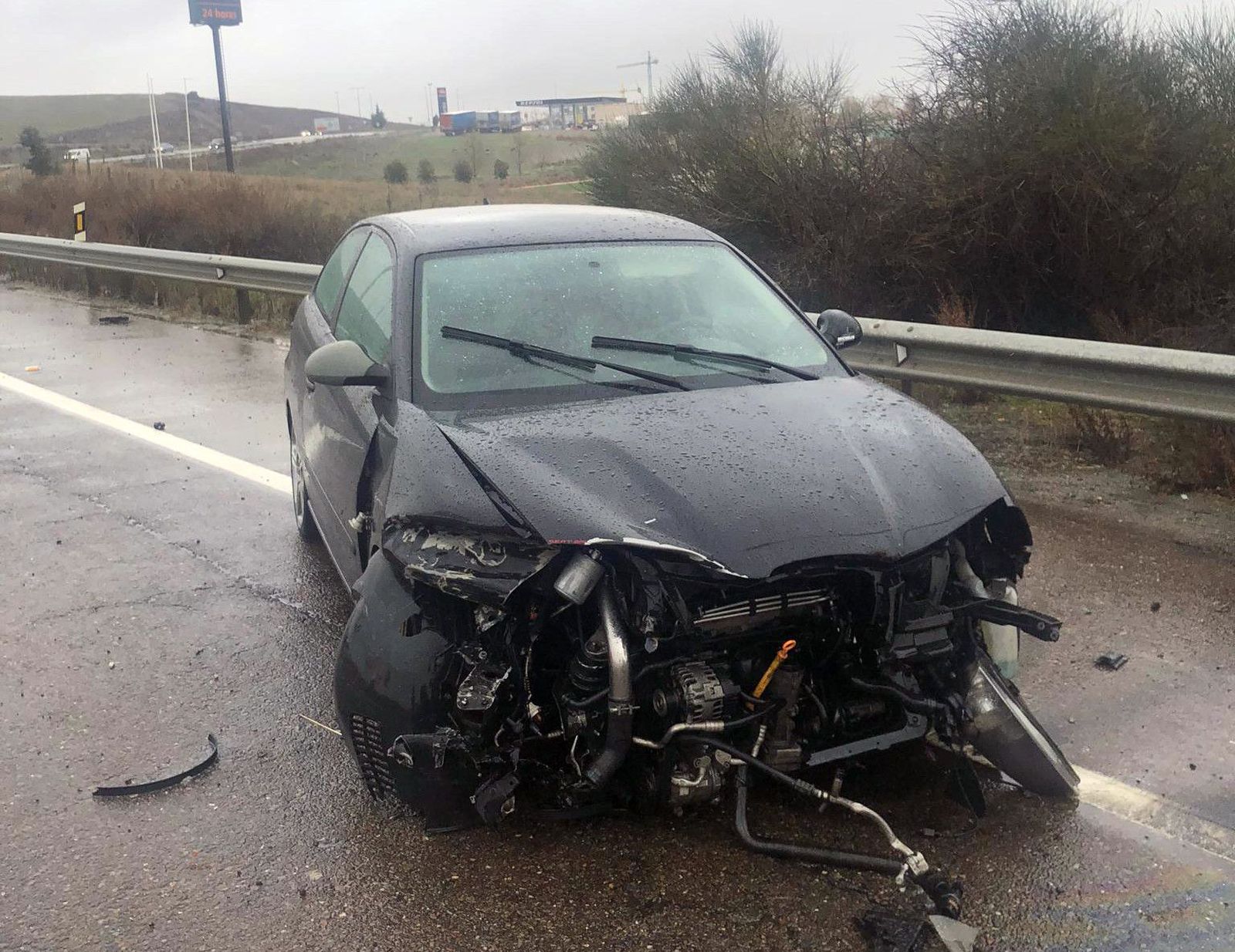 Coche Marín accidente 1