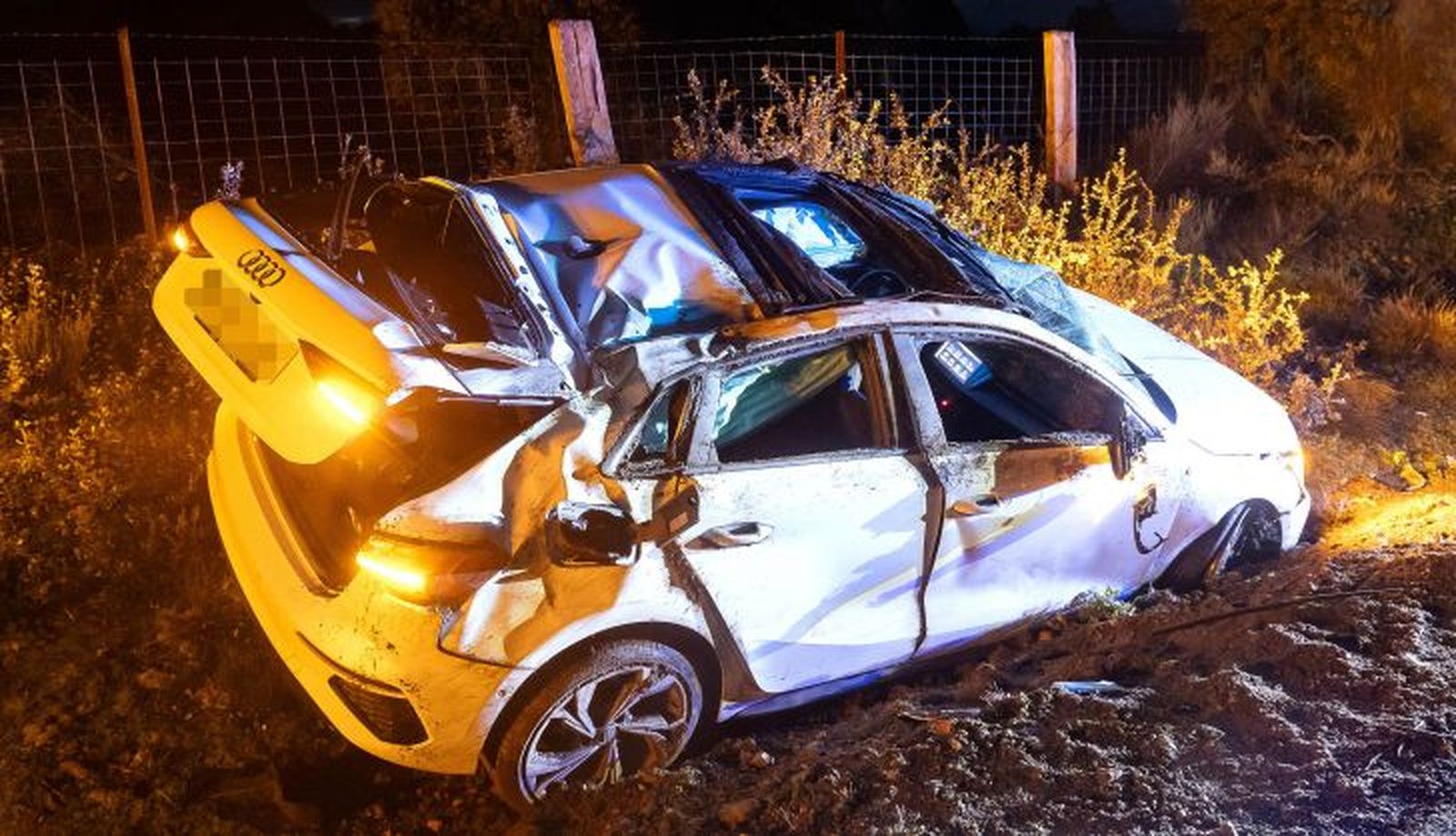 Un herido en la SA 220 entre Ciudad Rodrigo y Tenebrón. Foto Vicente ICAL (2)
