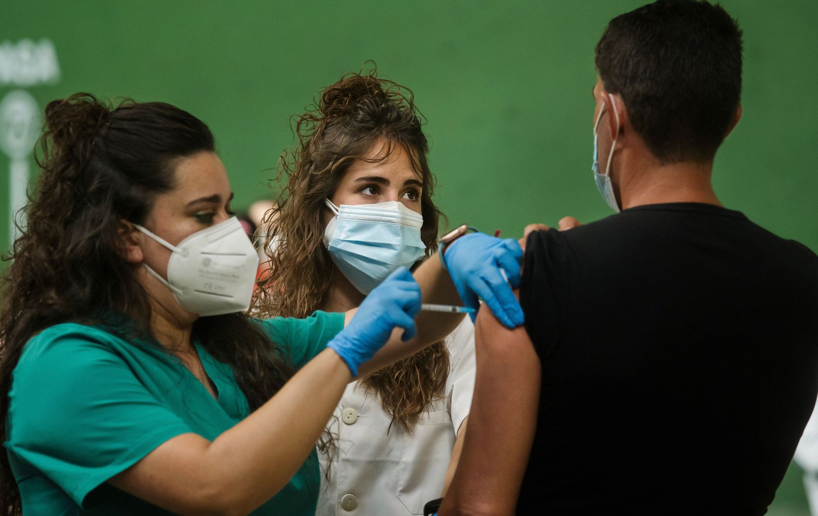 Fotos de vacunación masiva. Foto: Agencia ICAL