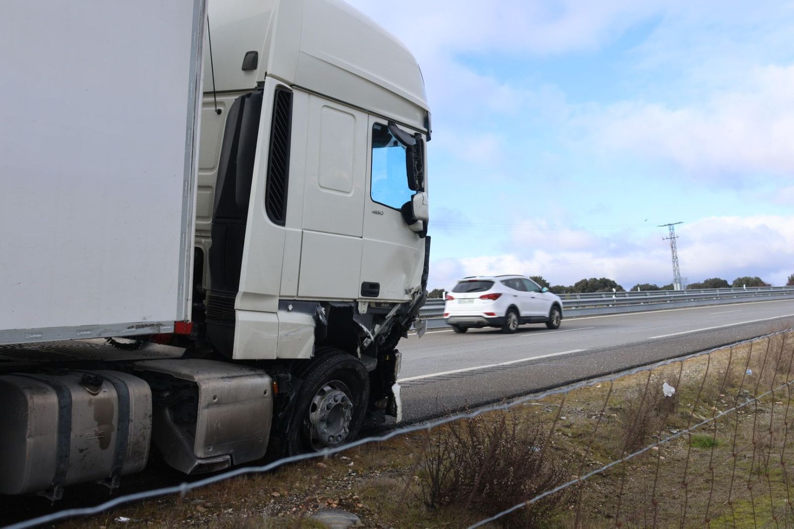 Accidente entre un camión y una furgoneta en Guijuelo
