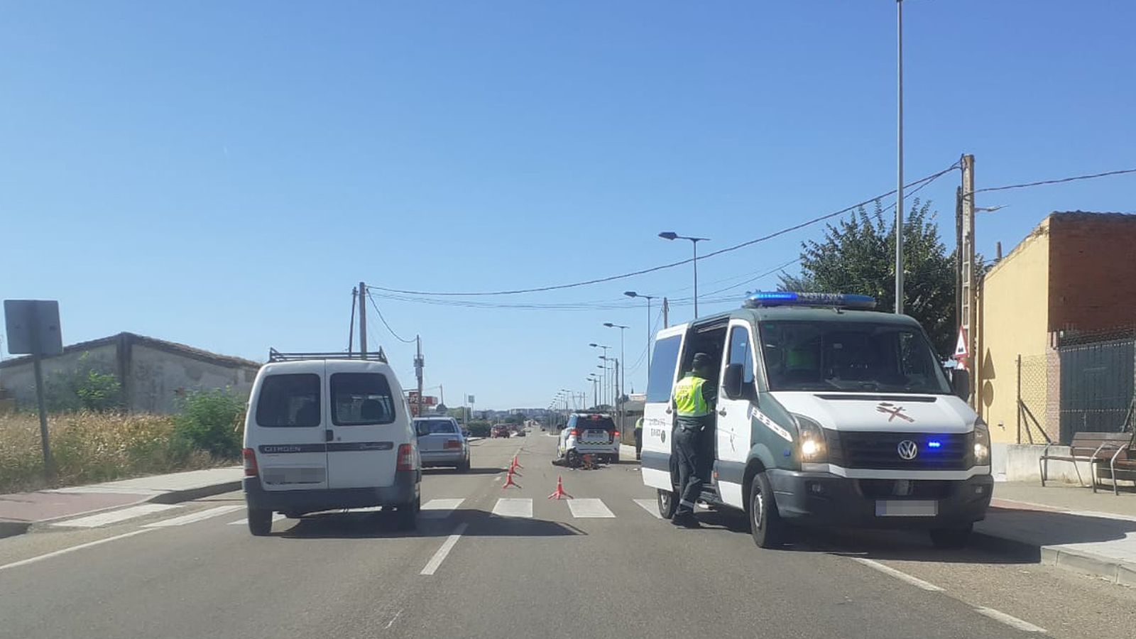 Imagen del accidente en Monfarracinos