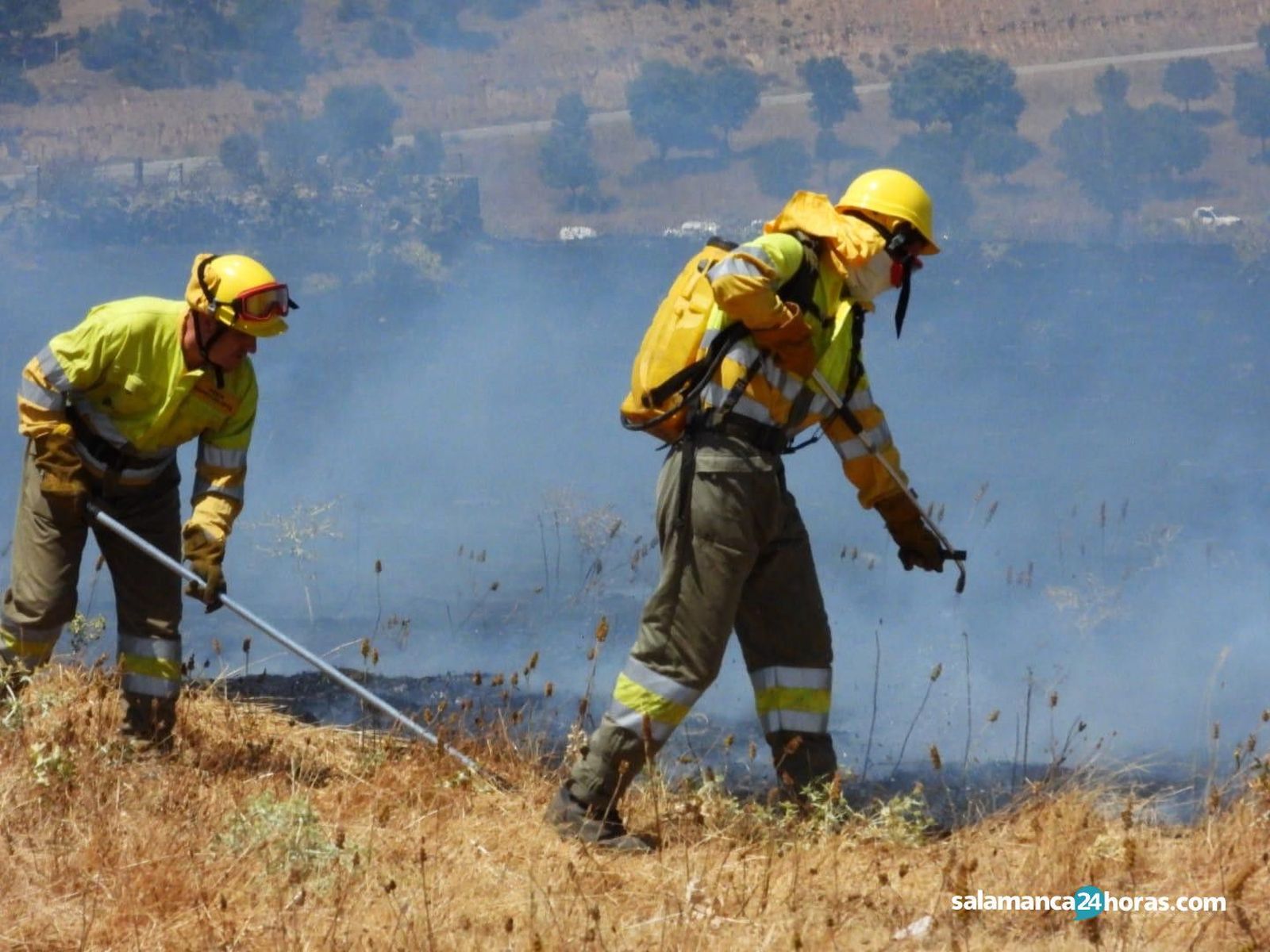 Imagen de archivo de un incendio forestal en la provincia de Salamanca