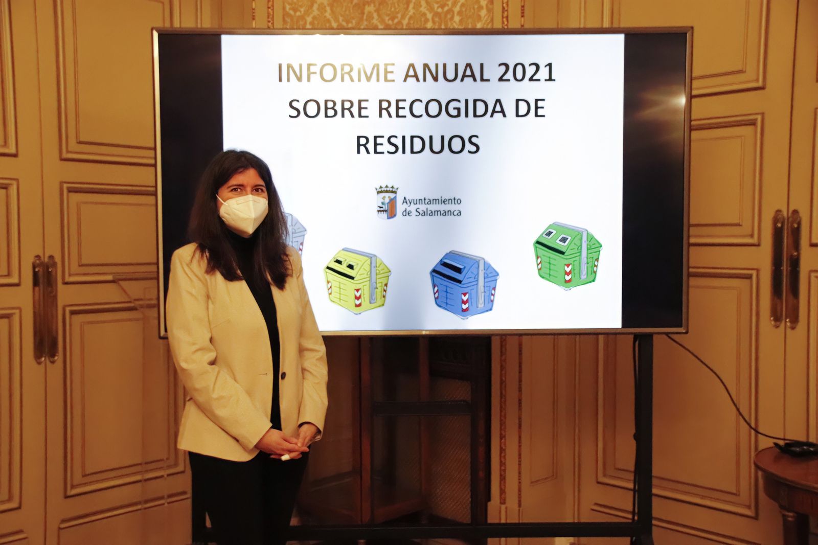 Miryam Rodríguez, presenta el balance de recogida de residuos de 2021